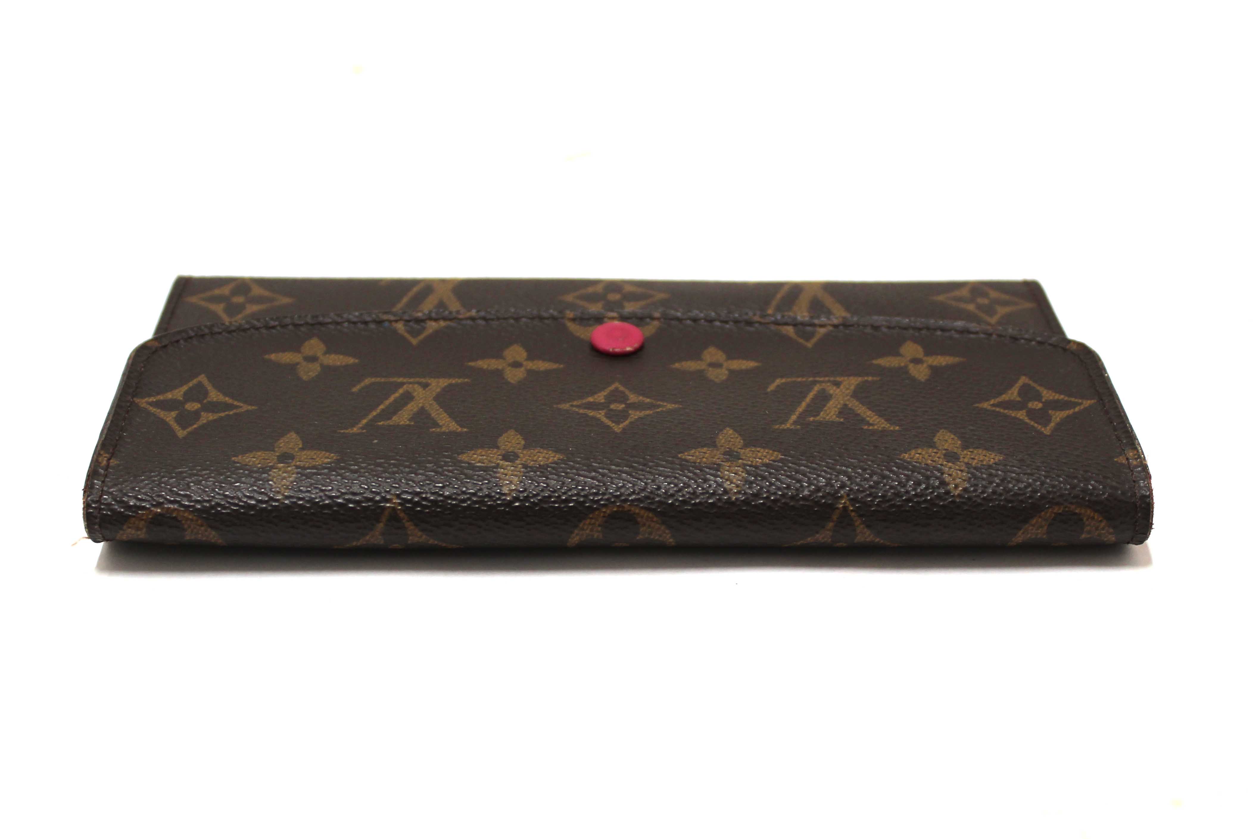 Authentic Louis Vuitton Classic Monogram Emilie Wallet Pink
