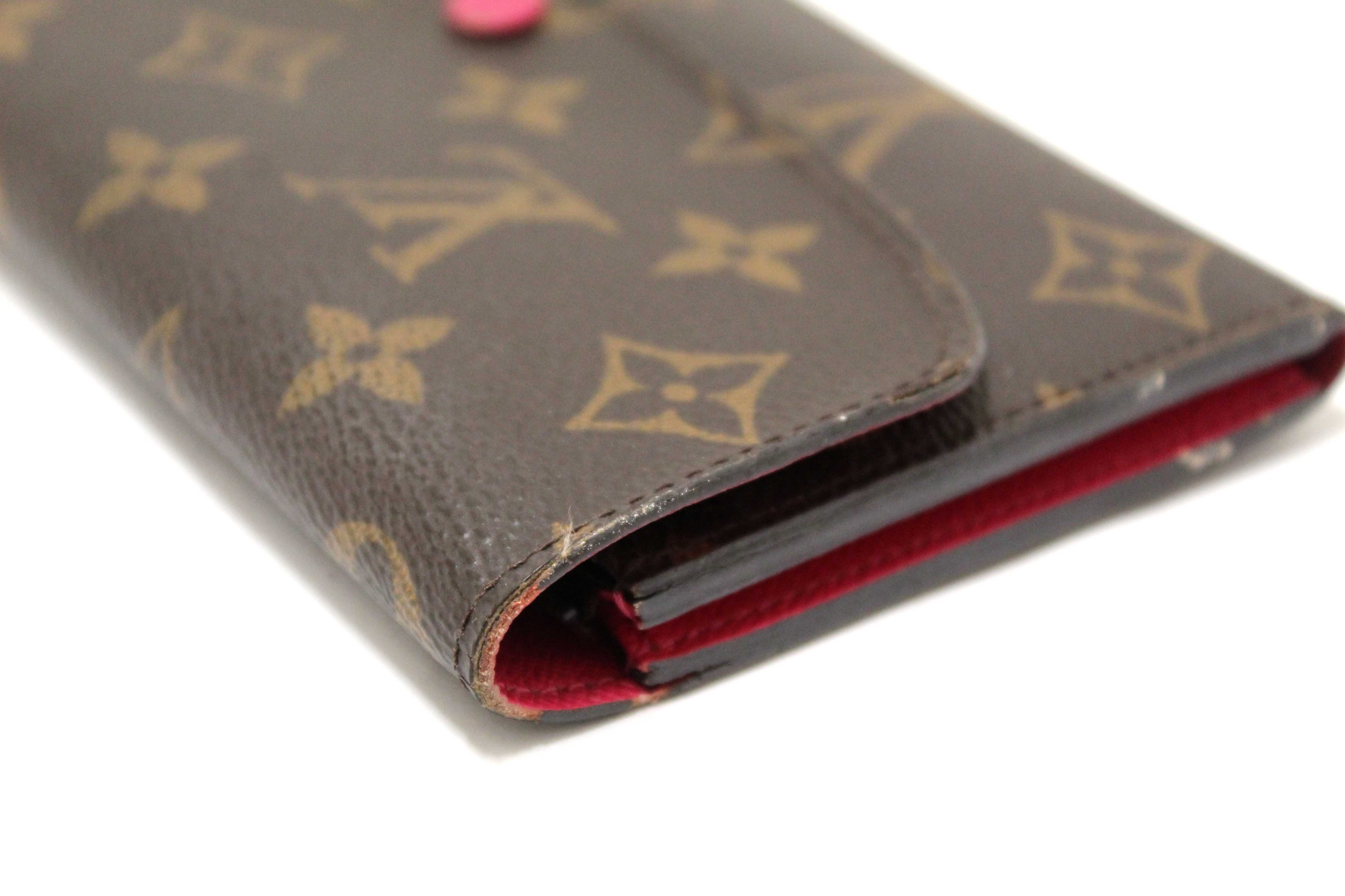 Authentic Louis Vuitton Classic Monogram Emilie Wallet Pink