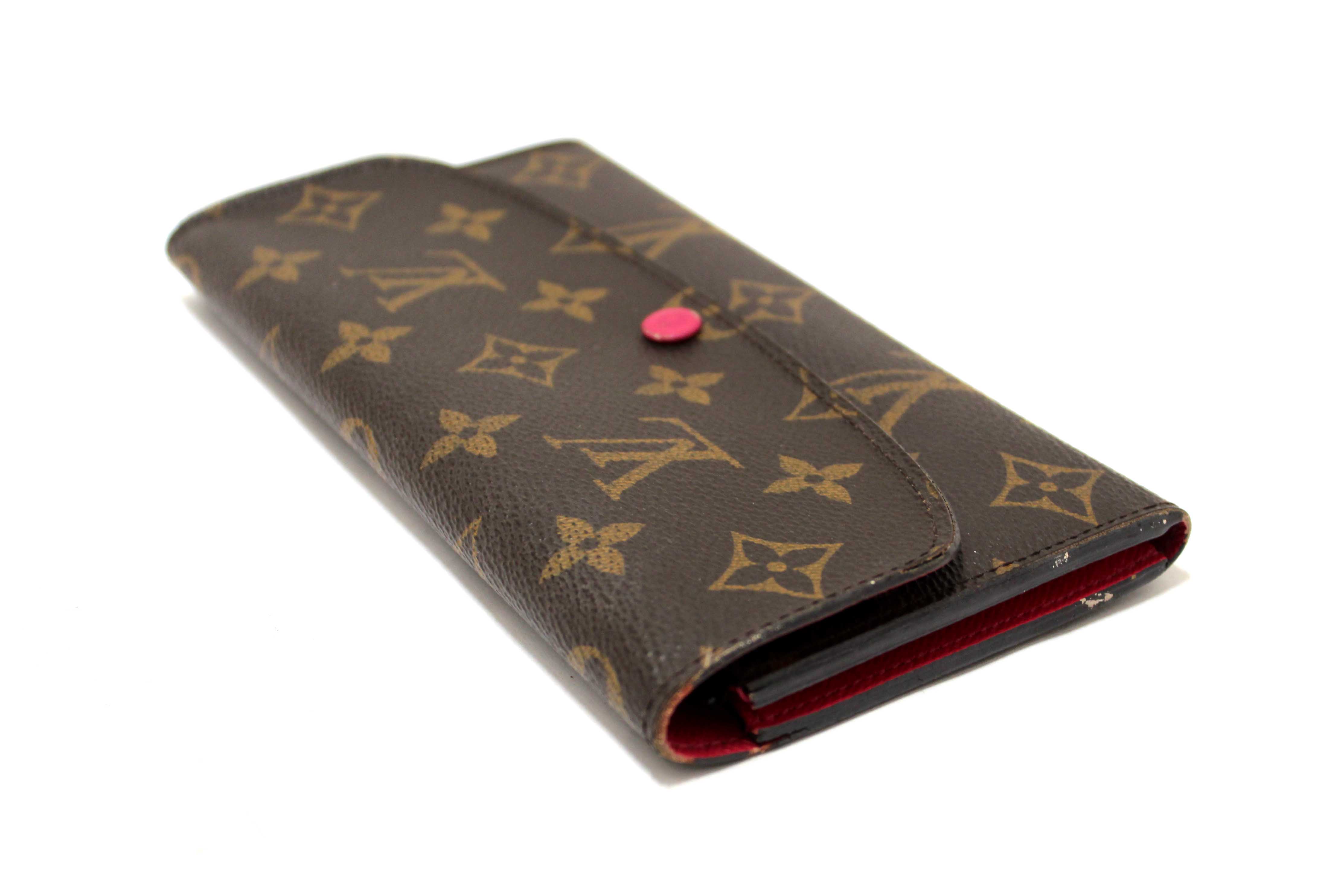 Authentic Louis Vuitton Classic Monogram Emilie Wallet Pink