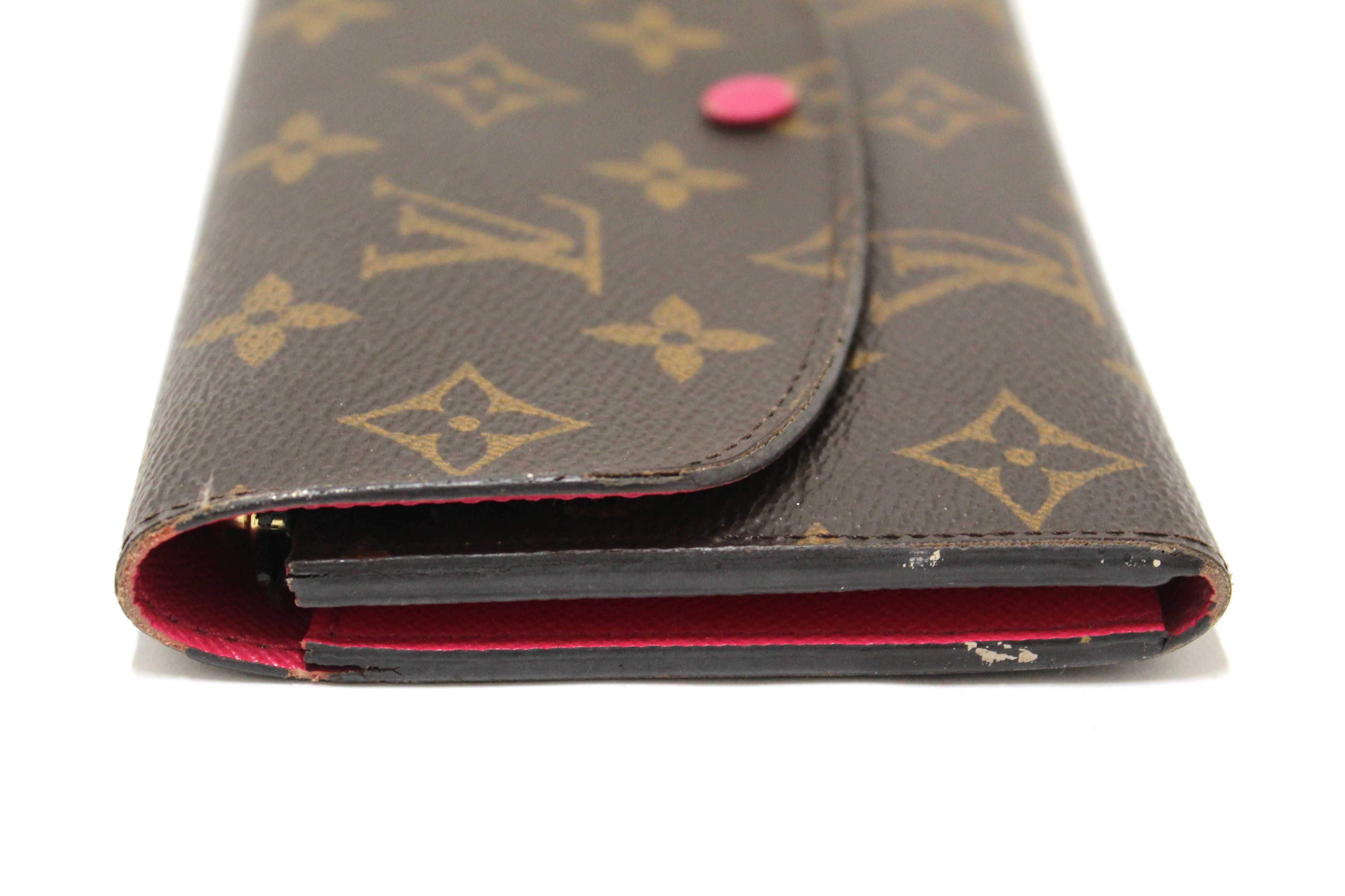 Authentic Louis Vuitton Classic Monogram Emilie Wallet Pink