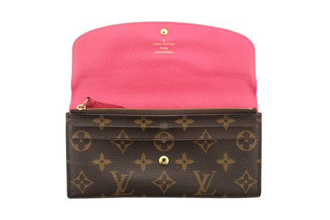 Authentic Louis Vuitton Classic Monogram Emilie Wallet Pink