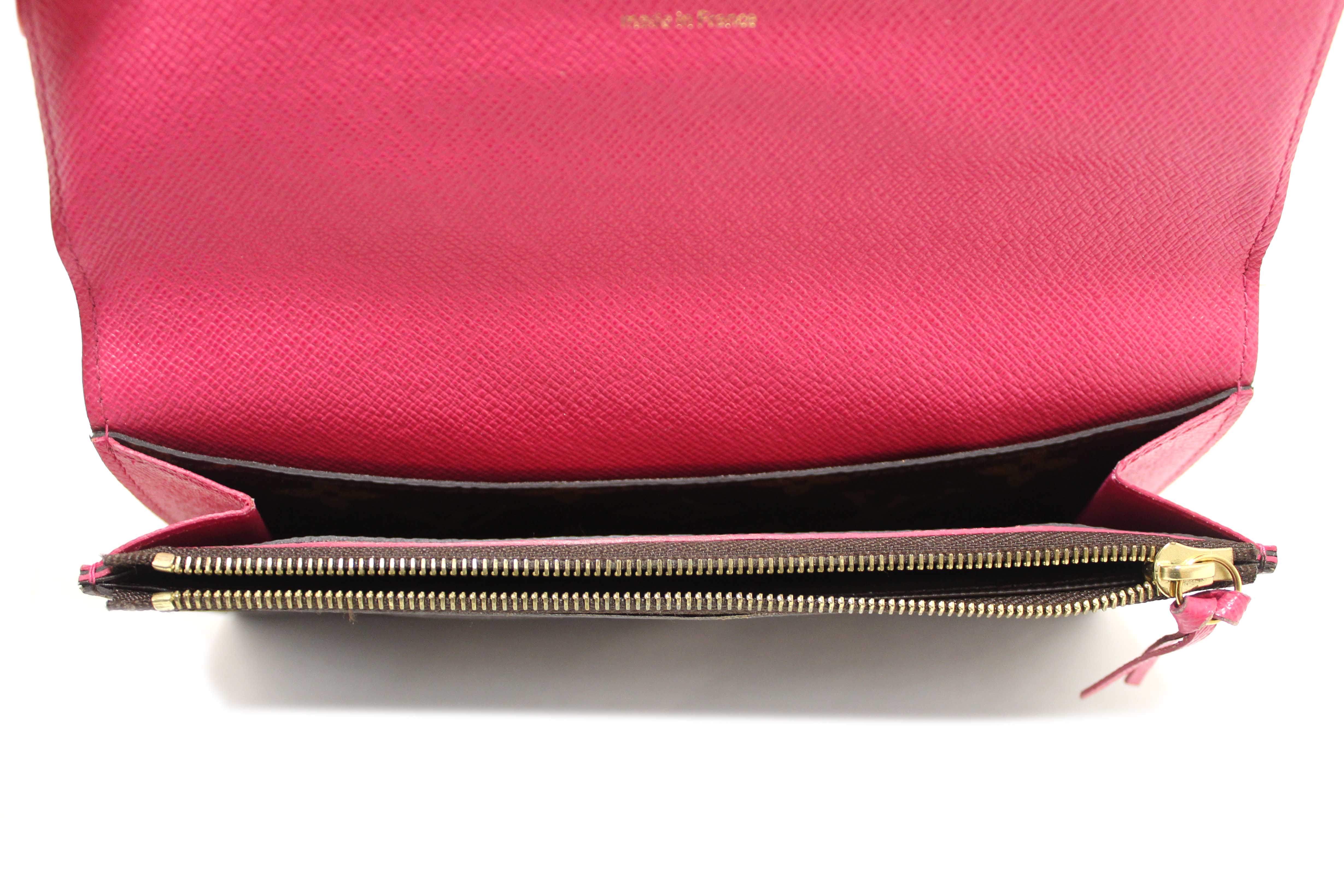 Authentic Louis Vuitton Classic Monogram Emilie Wallet Pink