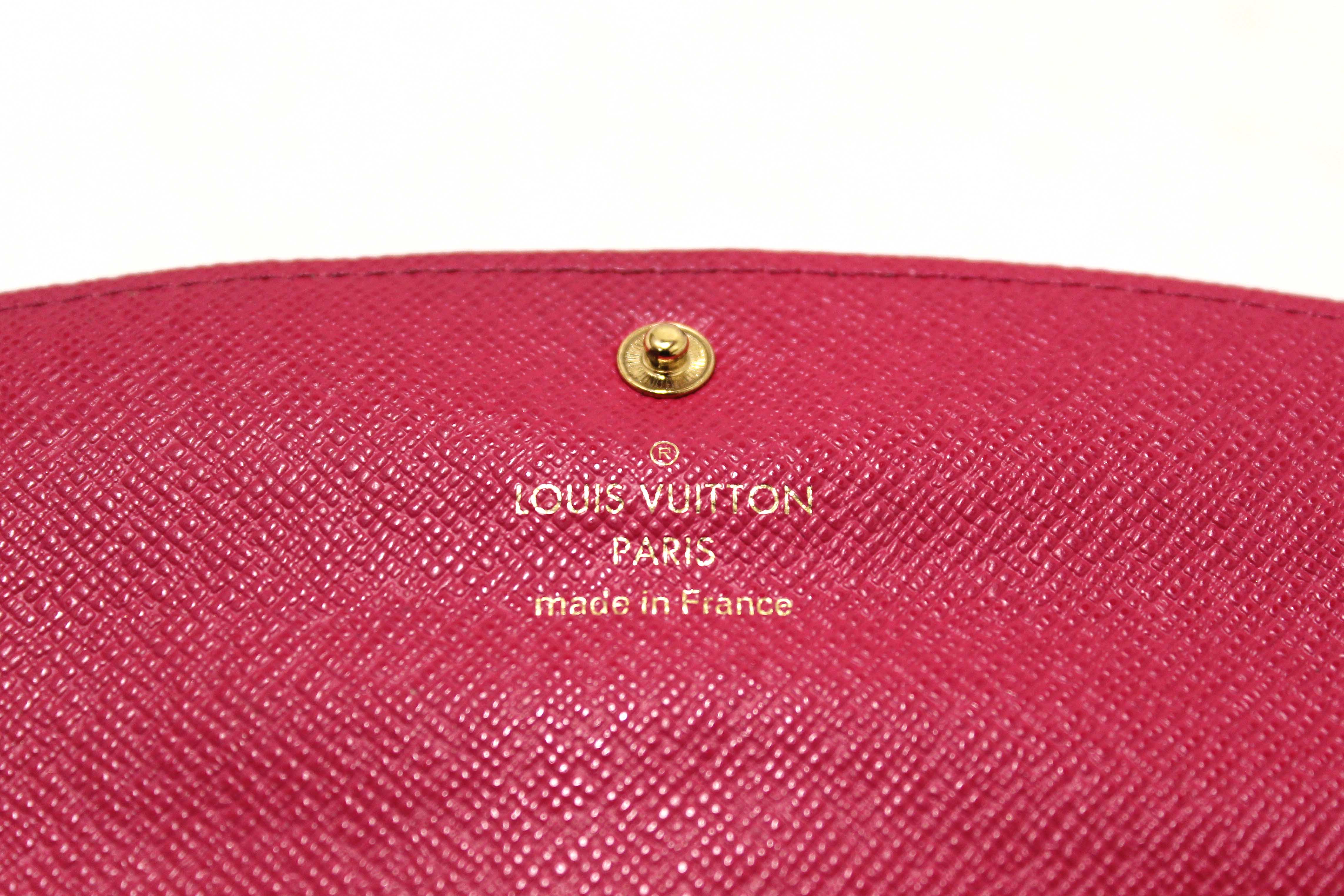 Authentic Louis Vuitton Classic Monogram Emilie Wallet Pink