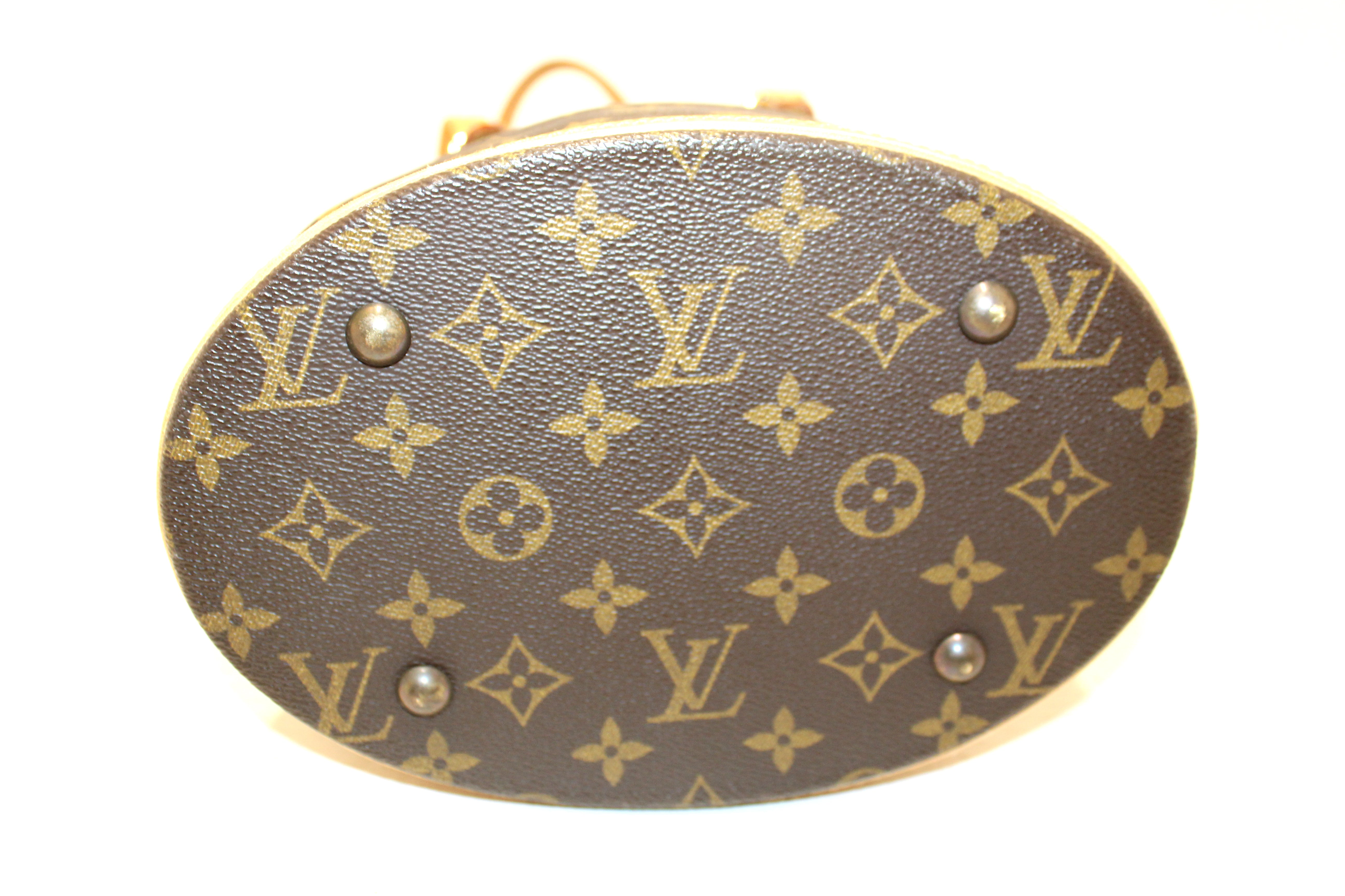 Authentic Louis Vuitton Classic Monogram Bucket PM Shoulder Bag