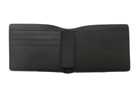 NEW Authentic Louis Vuitton Black Embossed Taurillon Multiple Bifold Wallet