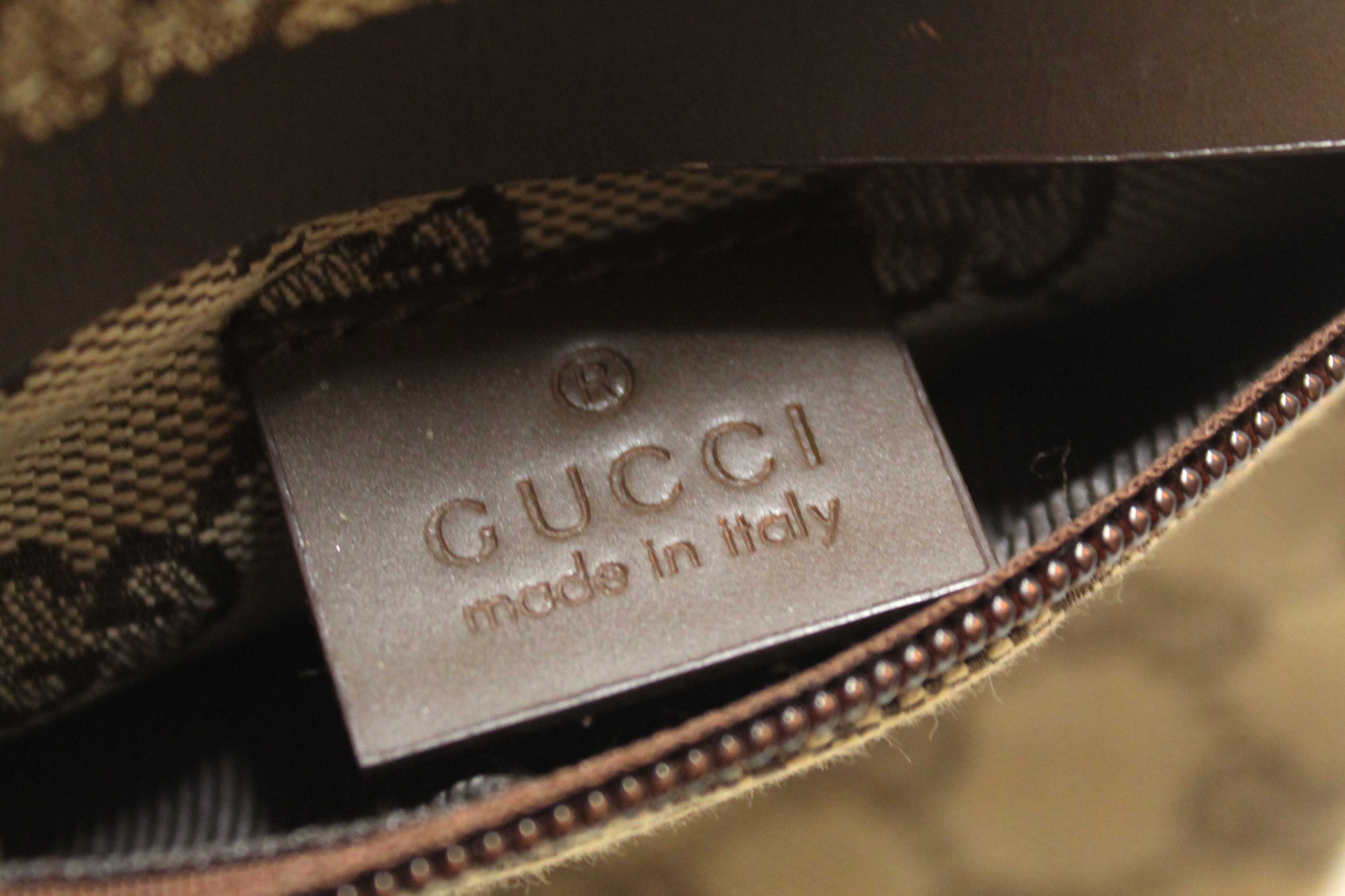 Authentic Gucci Vintage GG Monogram Web Double Pocket Belt Waist Bag 28566