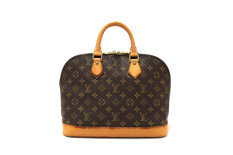 Authentic Louis Vuitton Classic Monogram Canvas Alma PM Handbag