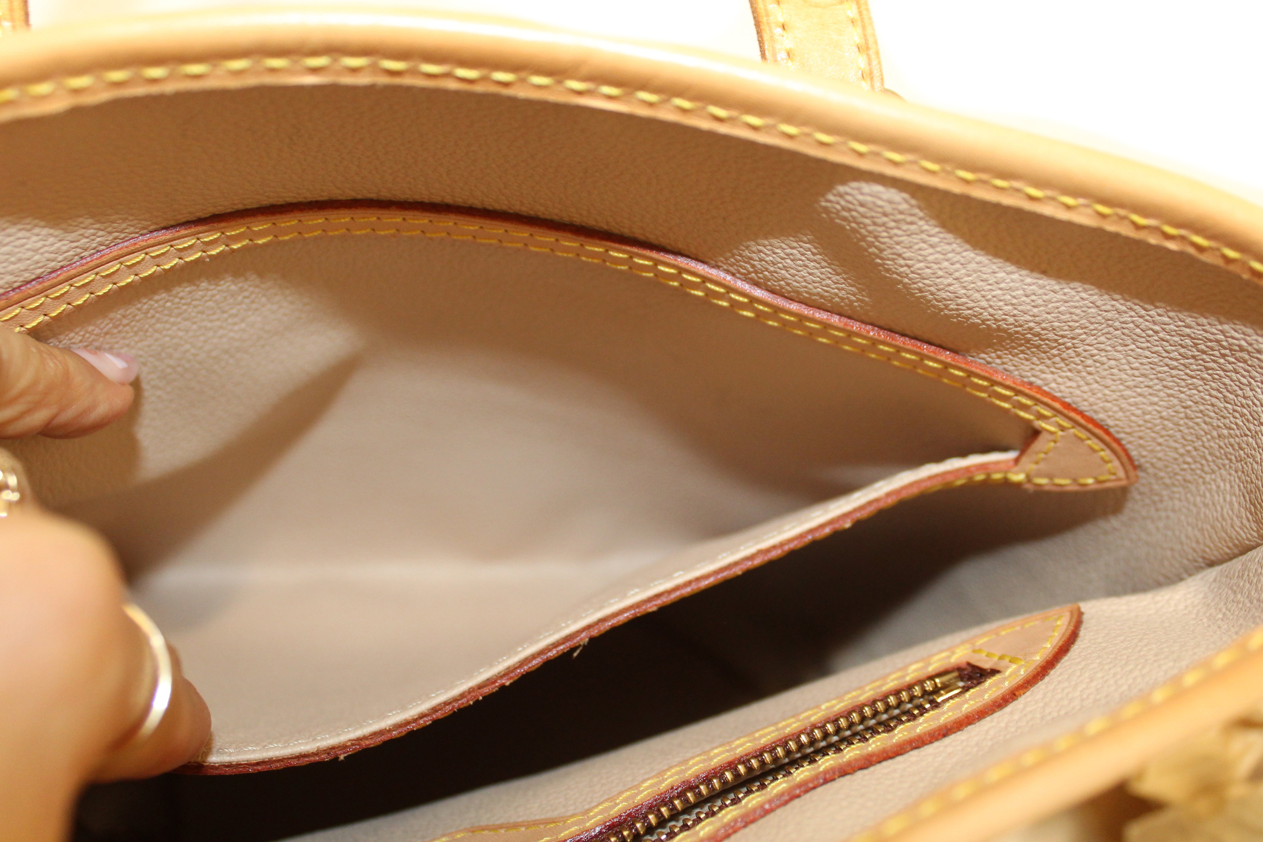 Authentic Louis Vuitton Classic Monogram Bucket PM Shoulder Bag