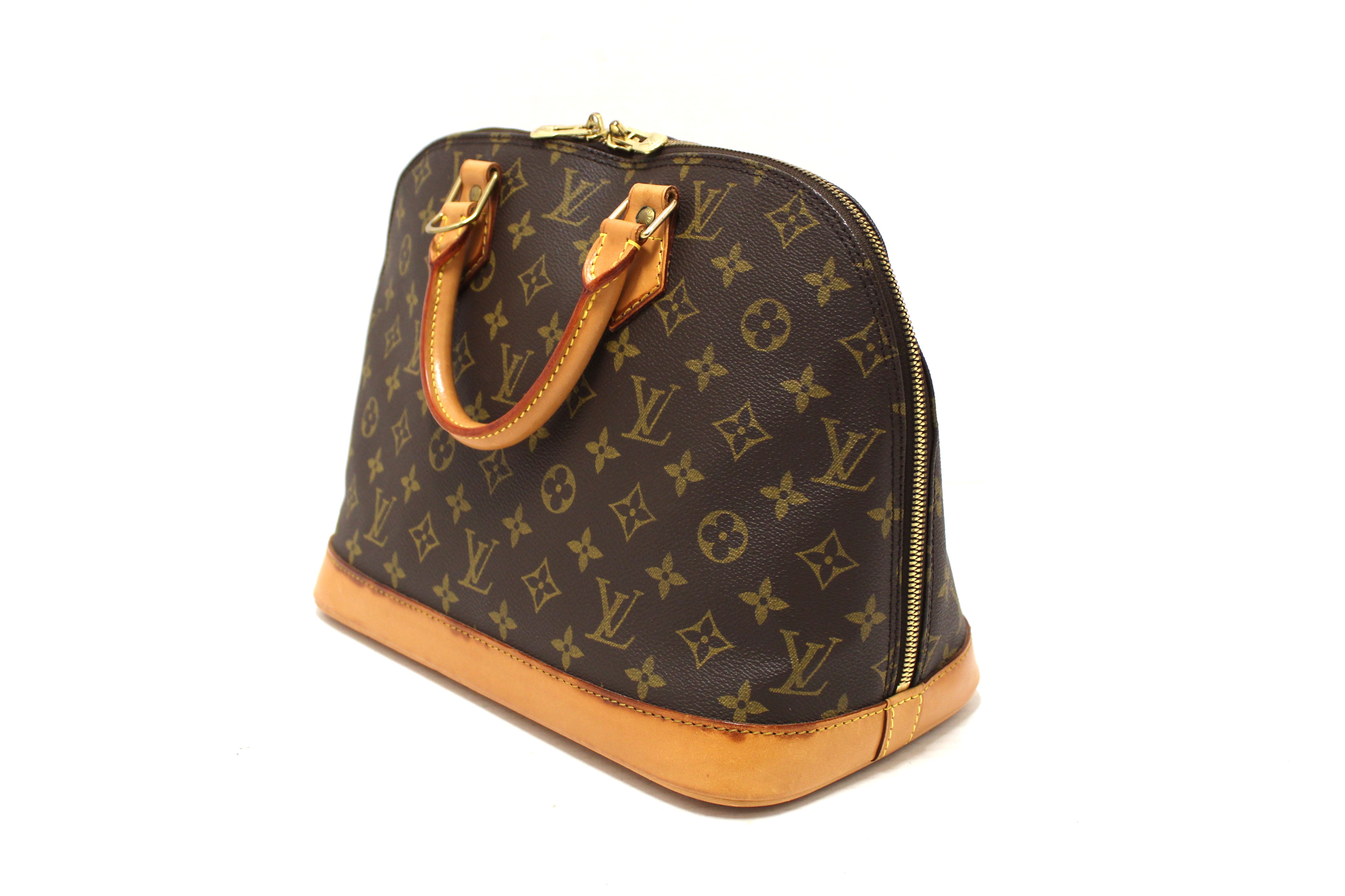 Authentic Louis Vuitton Classic Monogram Canvas Alma PM Handbag