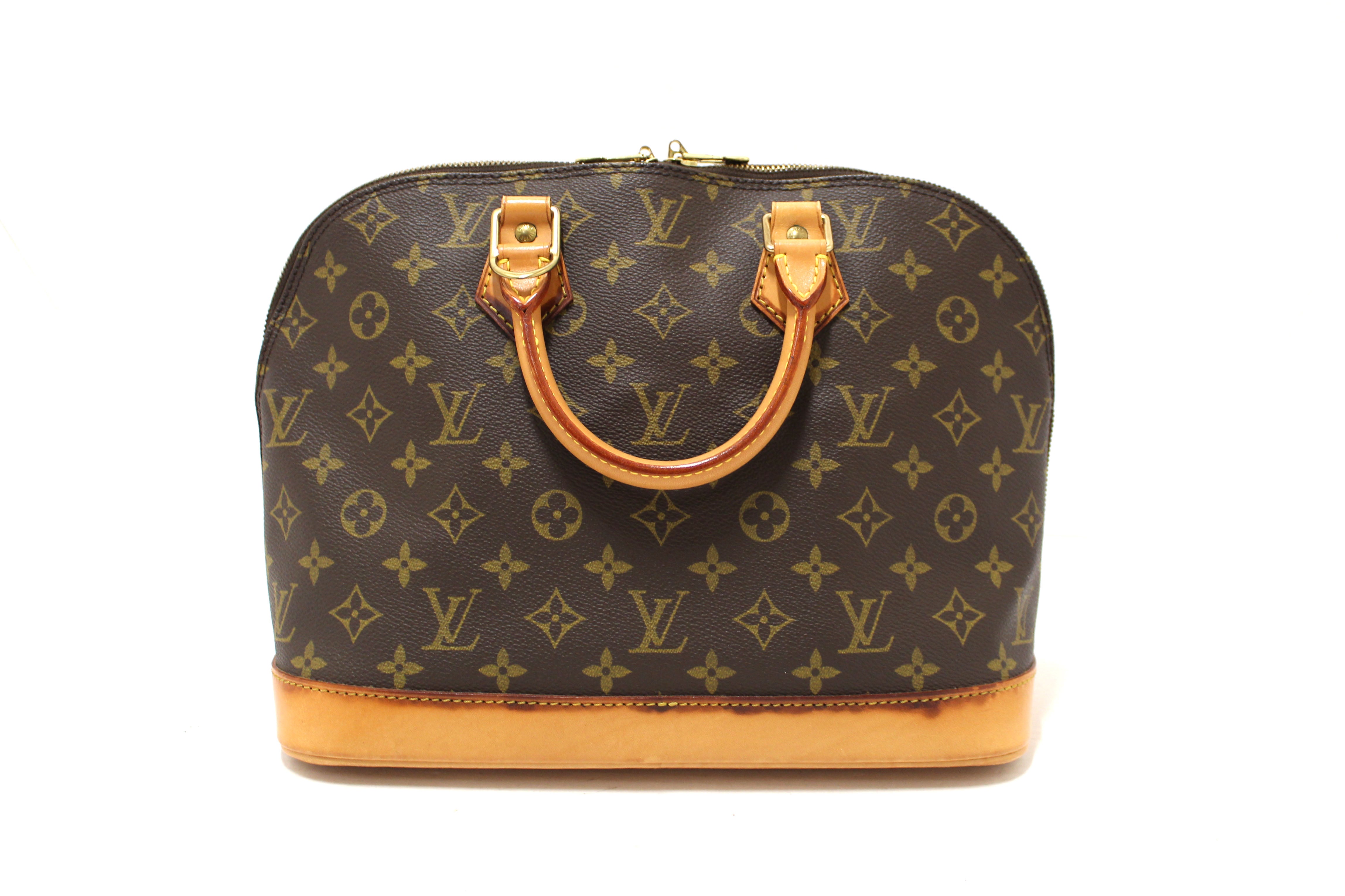 Authentic Louis Vuitton Classic Monogram Canvas Alma PM Handbag