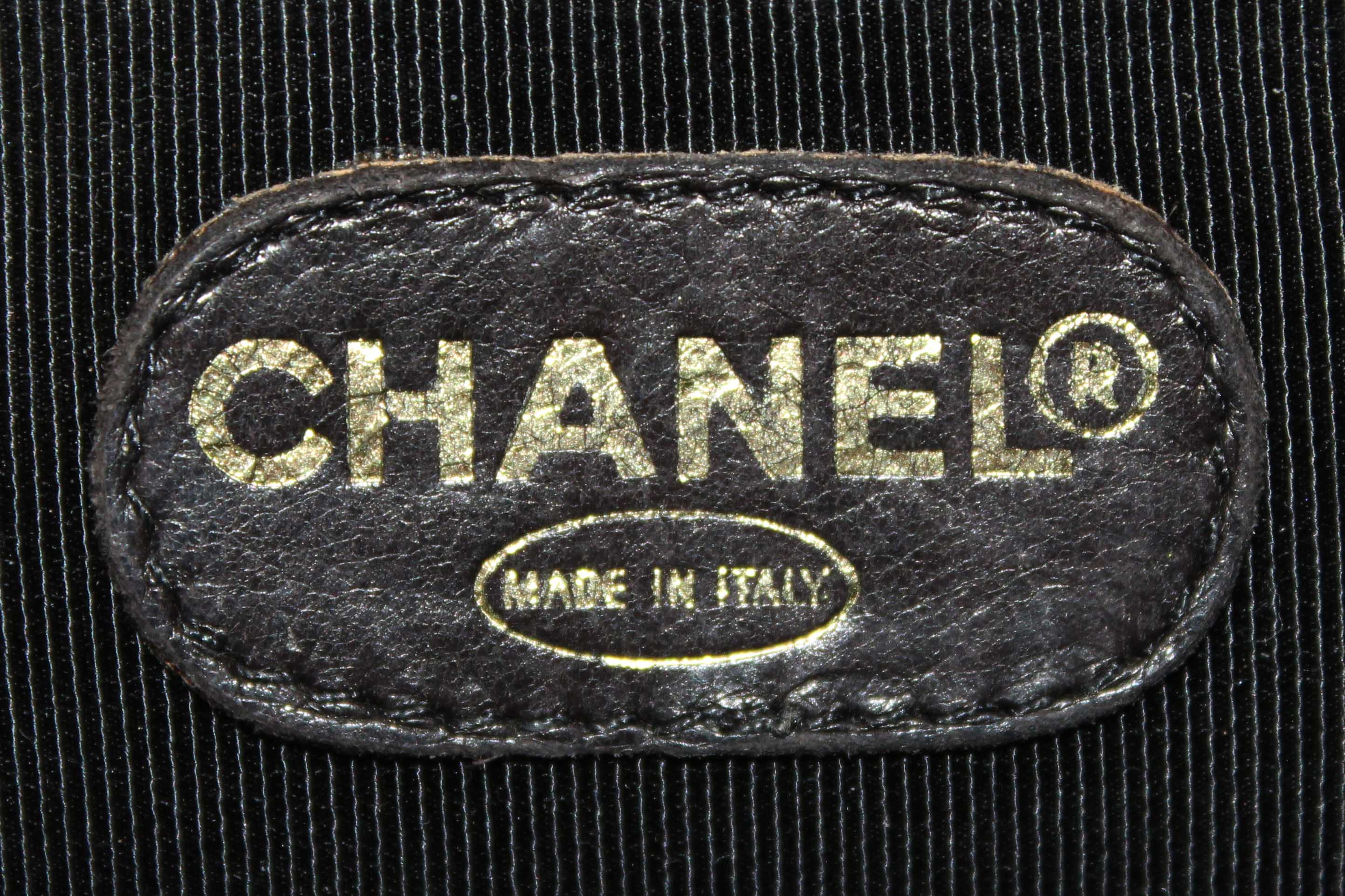 Authentic Chanel Black Caviar Leather Mini Drawstring Bucket Crossbody Bag