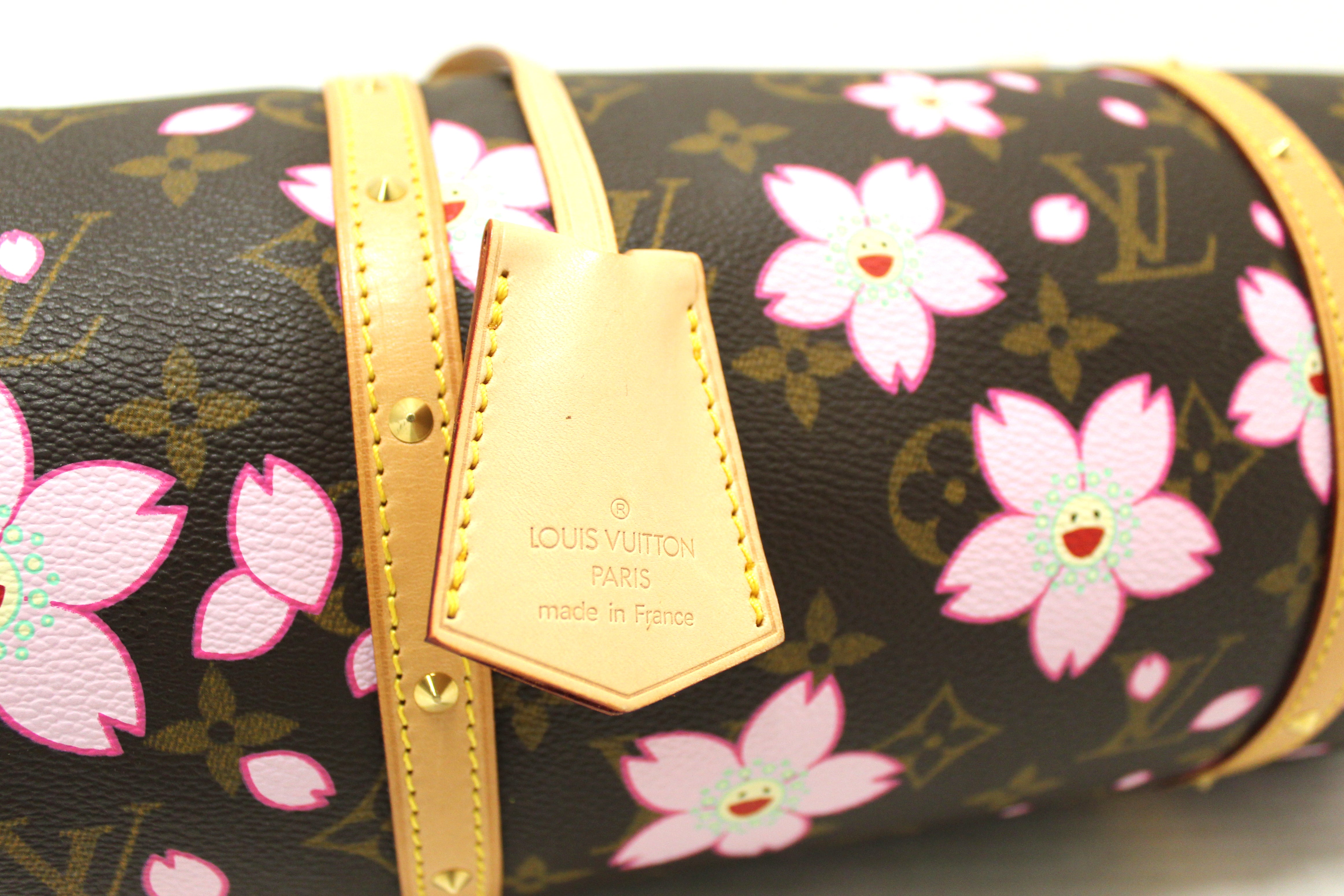 Authentic Limited Edition Louis Vuitton Monogram Cherry Blossom Papillon 26 Handbag