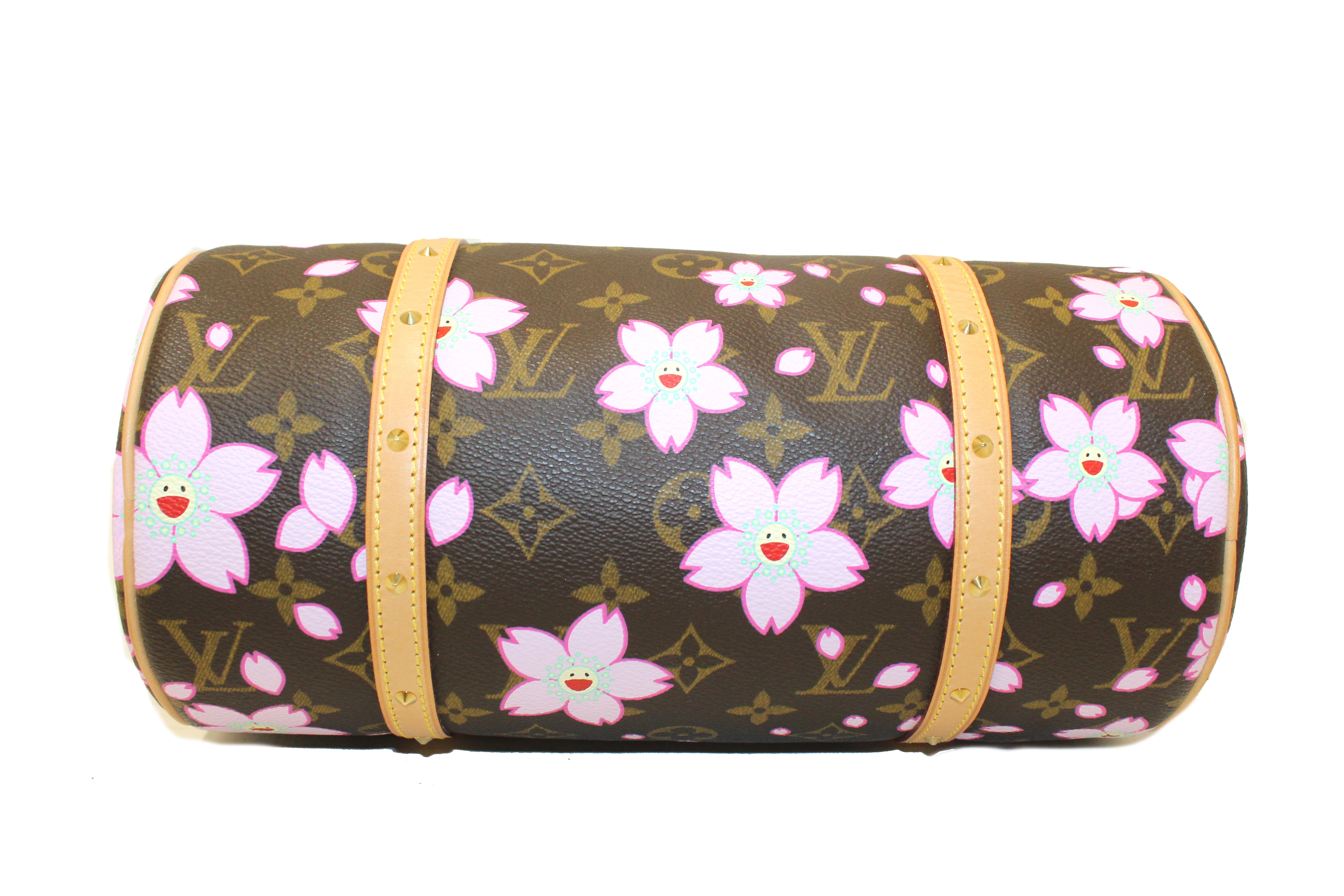 Authentic Limited Edition Louis Vuitton Monogram Cherry Blossom Papillon 26 Handbag