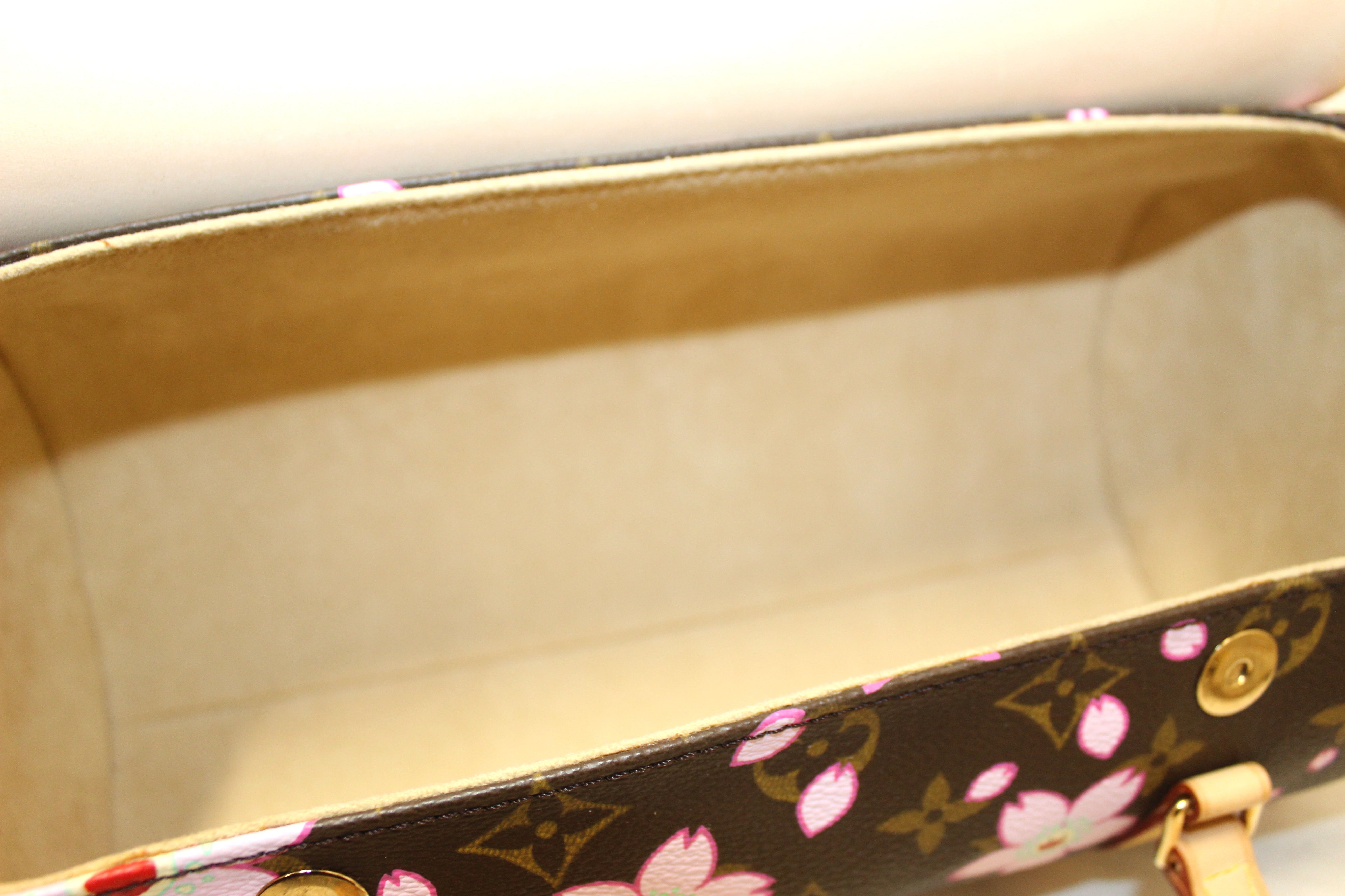 Authentic Limited Edition Louis Vuitton Monogram Cherry Blossom Papillon 26 Handbag