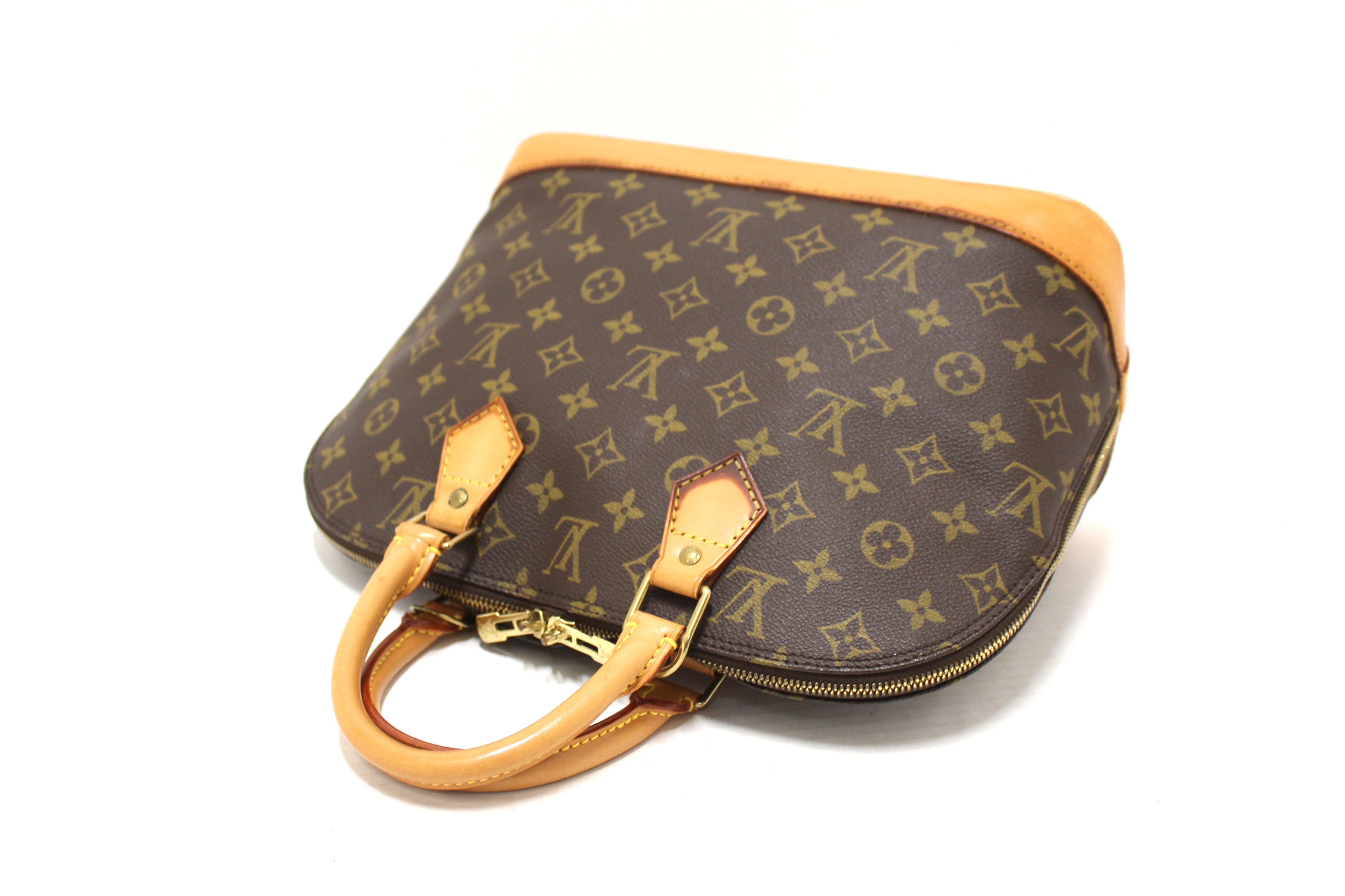 Authentic Louis Vuitton Classic Monogram Canvas Alma PM Handbag