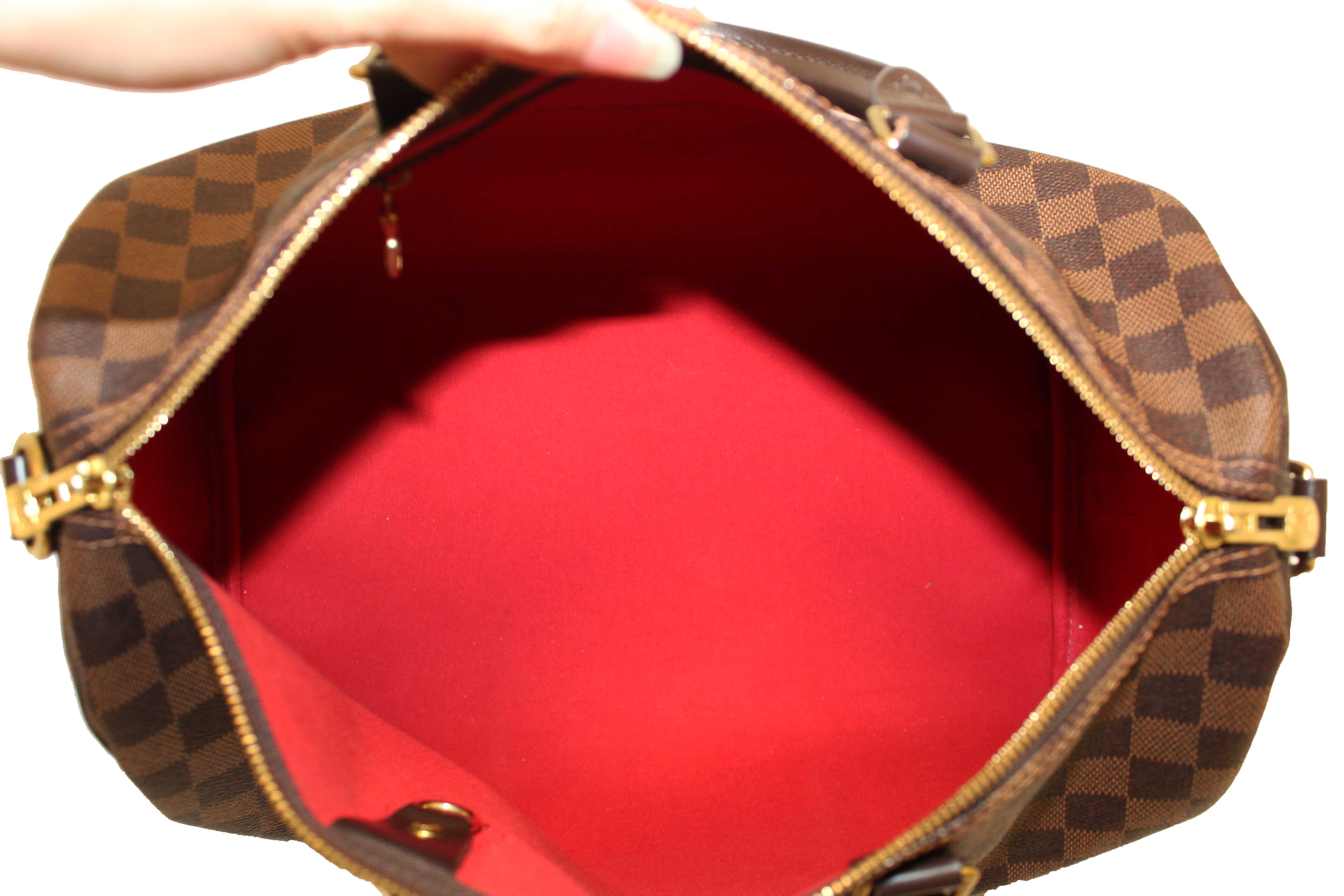 Authentic Louis Vuitton Damier Ebene Speedy 35 Bandouliere Bag