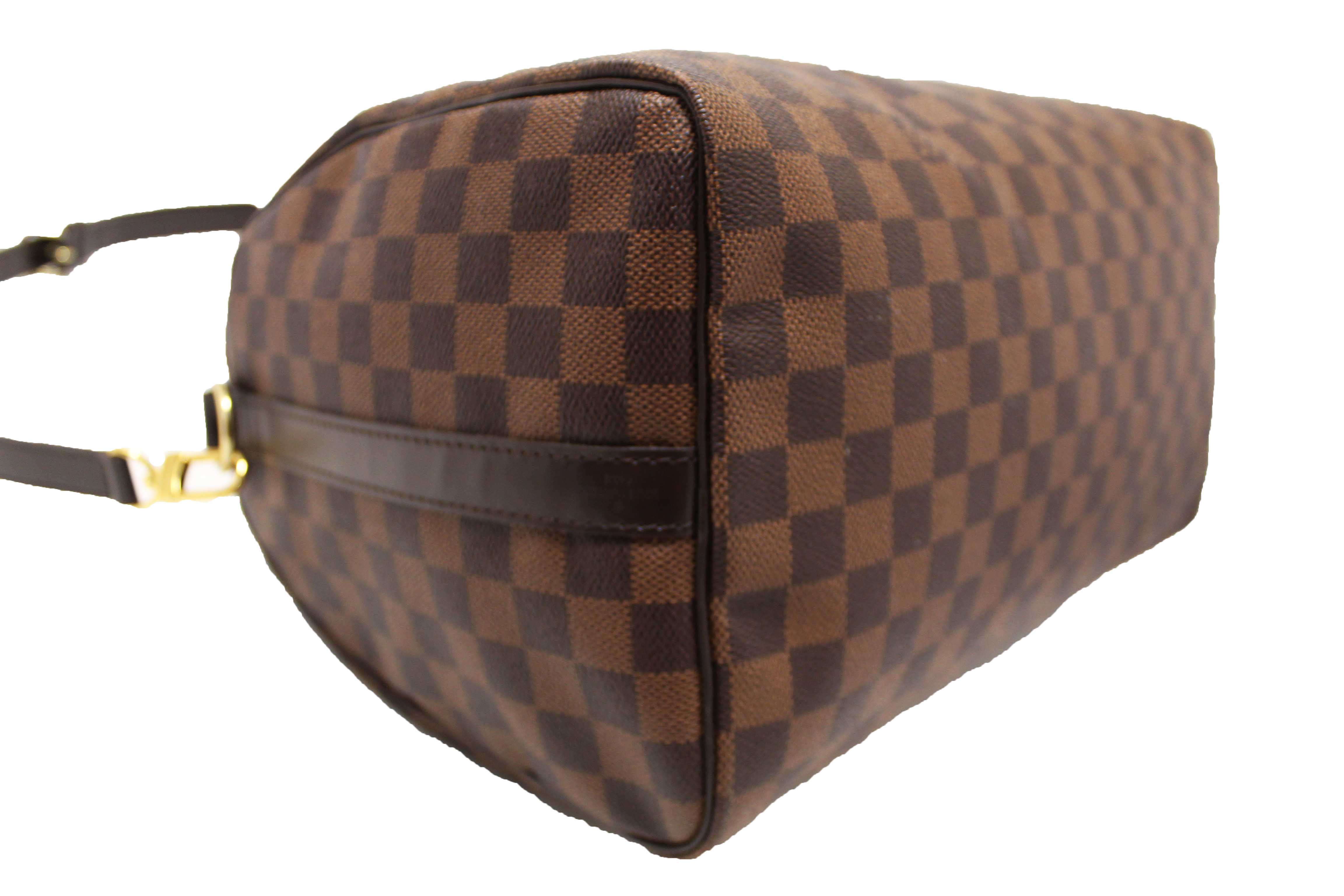 Authentic Louis Vuitton Damier Ebene Speedy 35 Bandouliere Bag