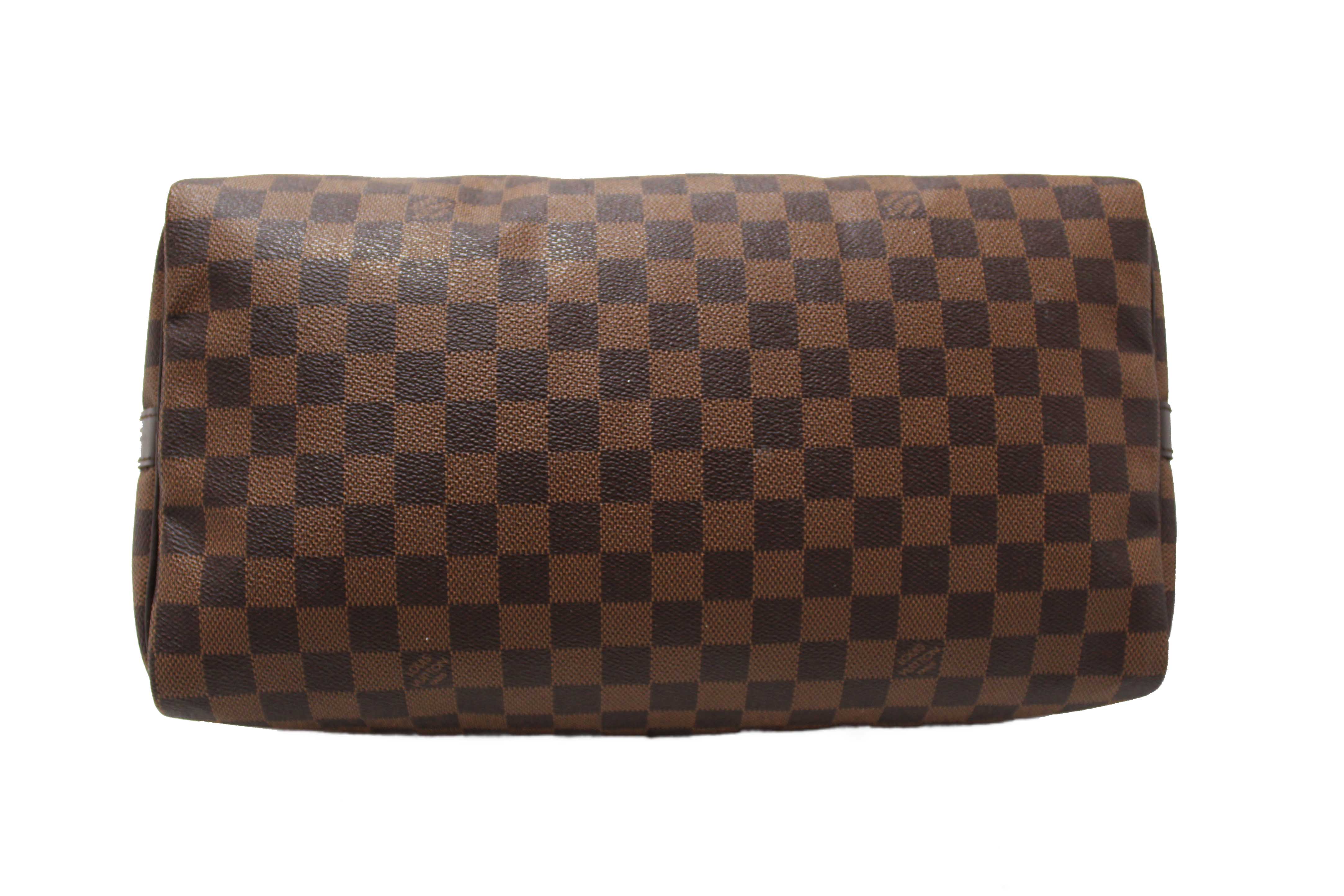Authentic Louis Vuitton Damier Ebene Speedy 35 Bandouliere Bag