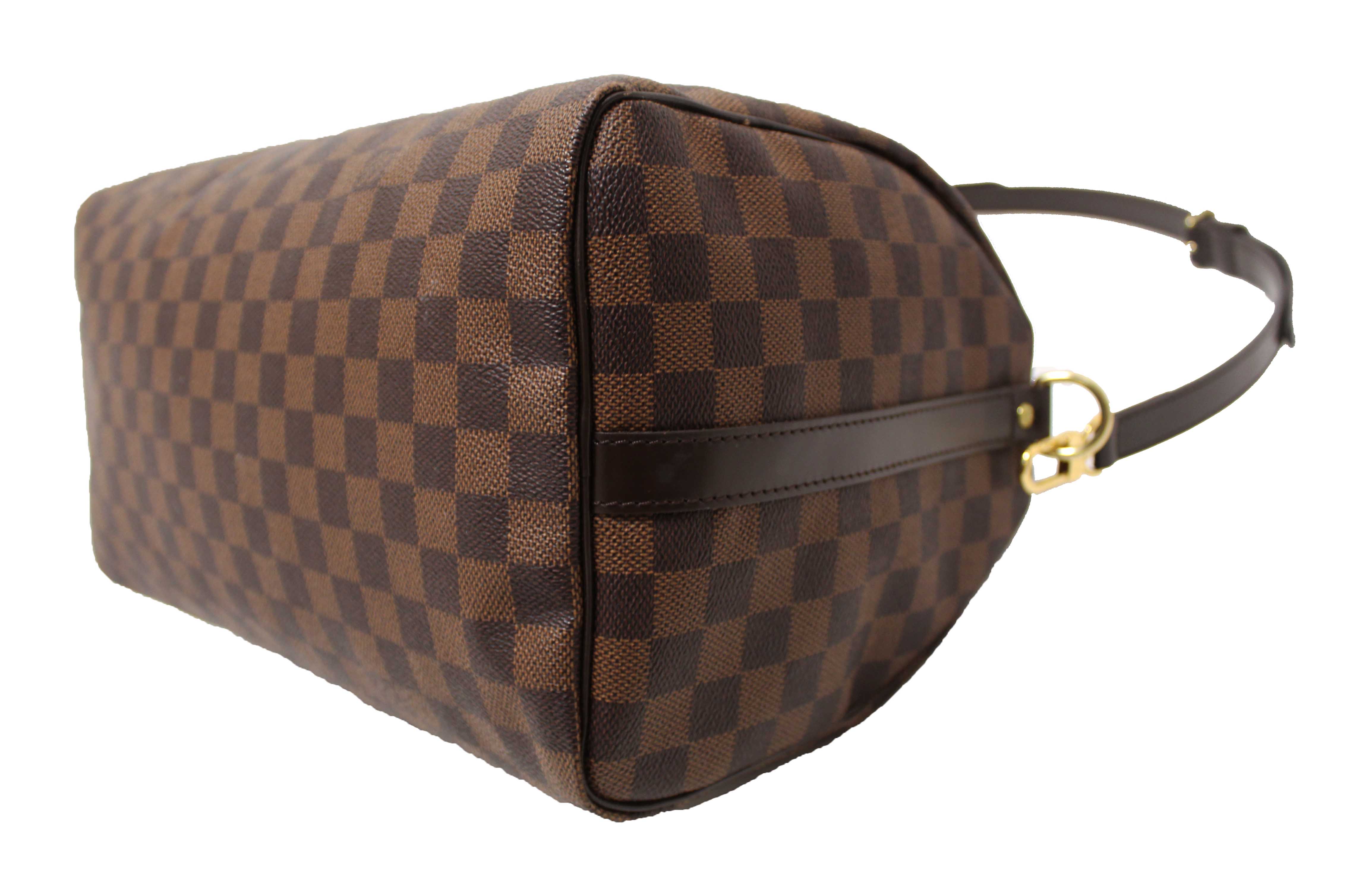Authentic Louis Vuitton Damier Ebene Speedy 35 Bandouliere Bag
