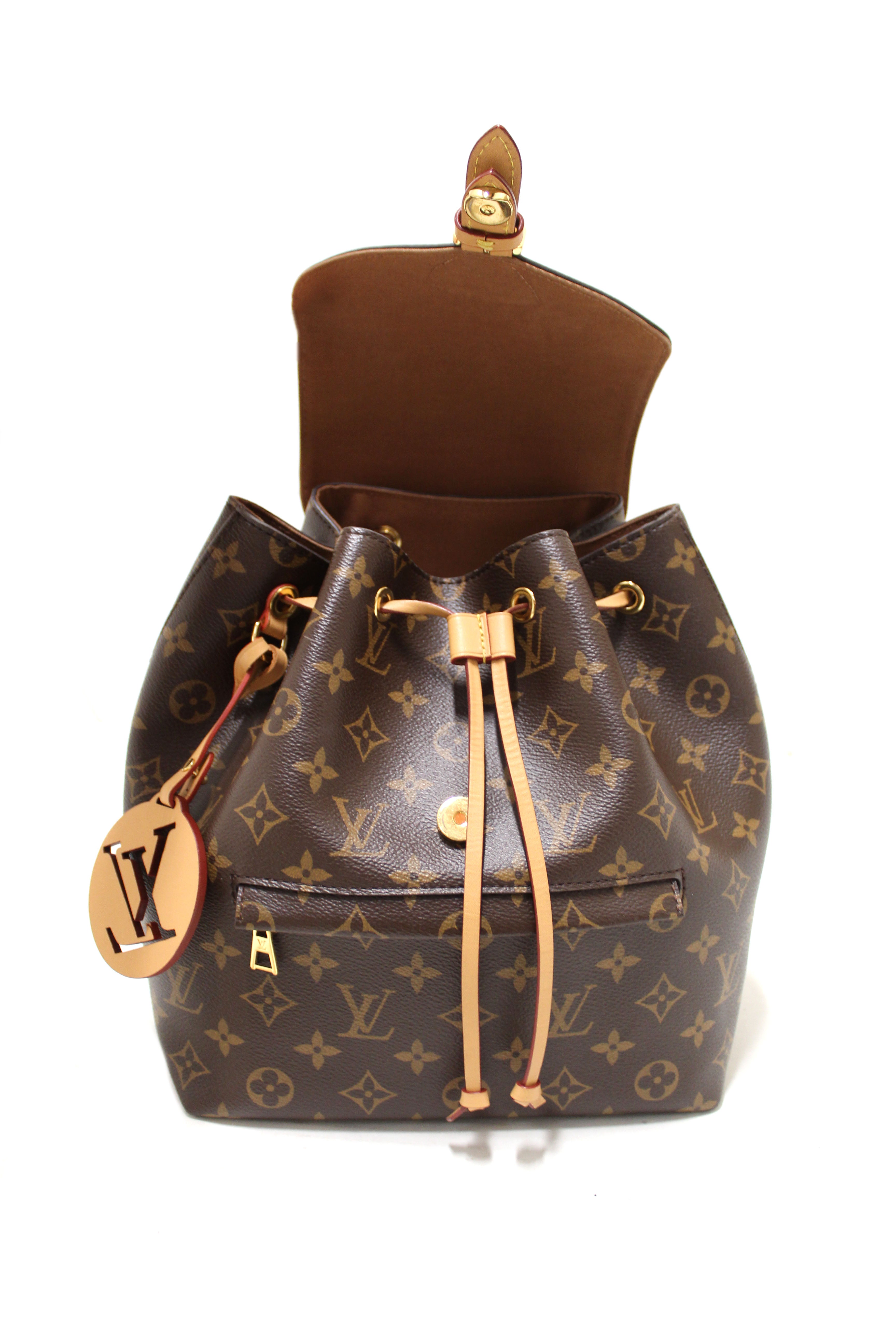 Authentic Louis Vuitton Classic Monogram Brown Montsouris PM Backpack