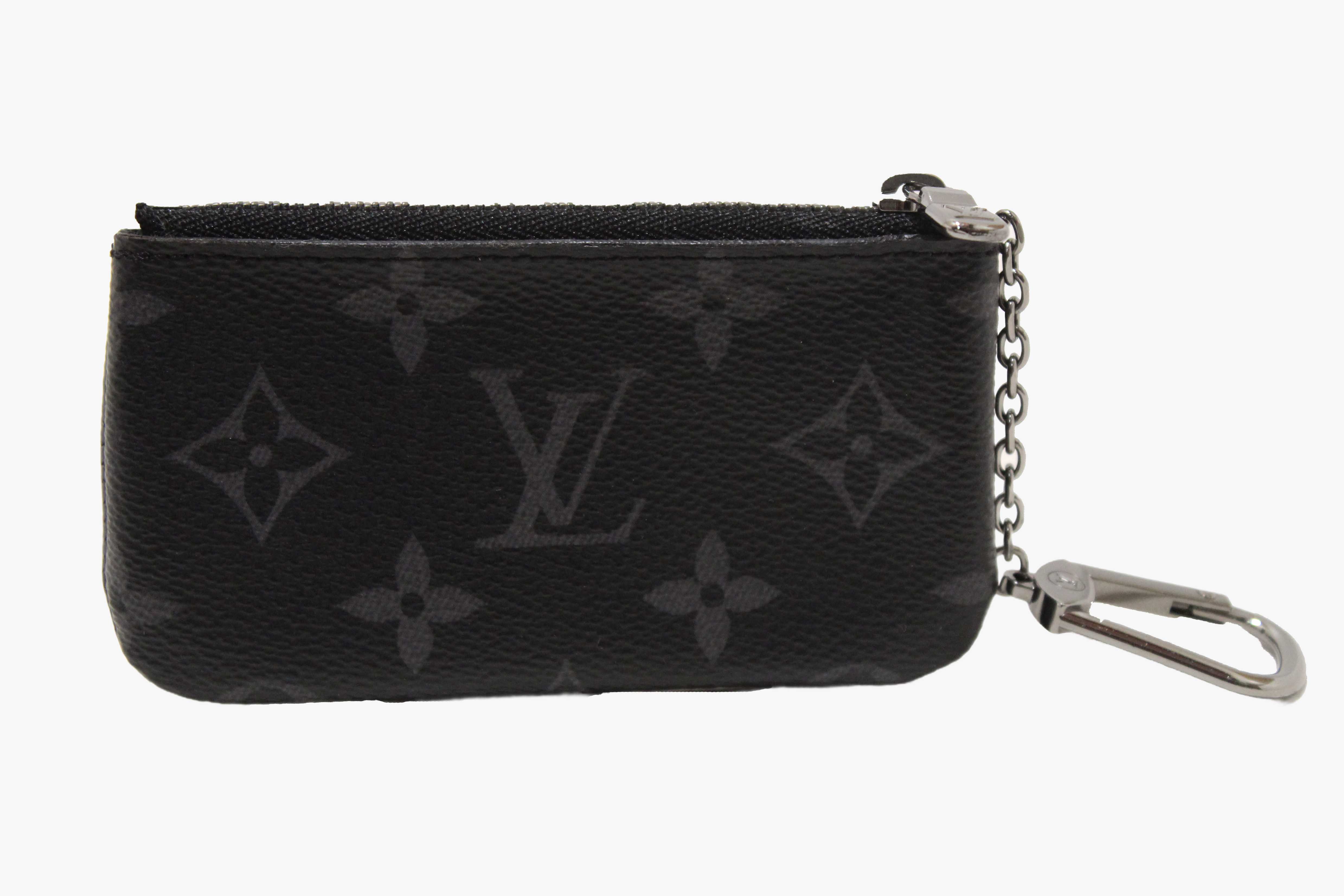Authentic Louis Vuitton Monogram Eclipse Reverse Key Pouch