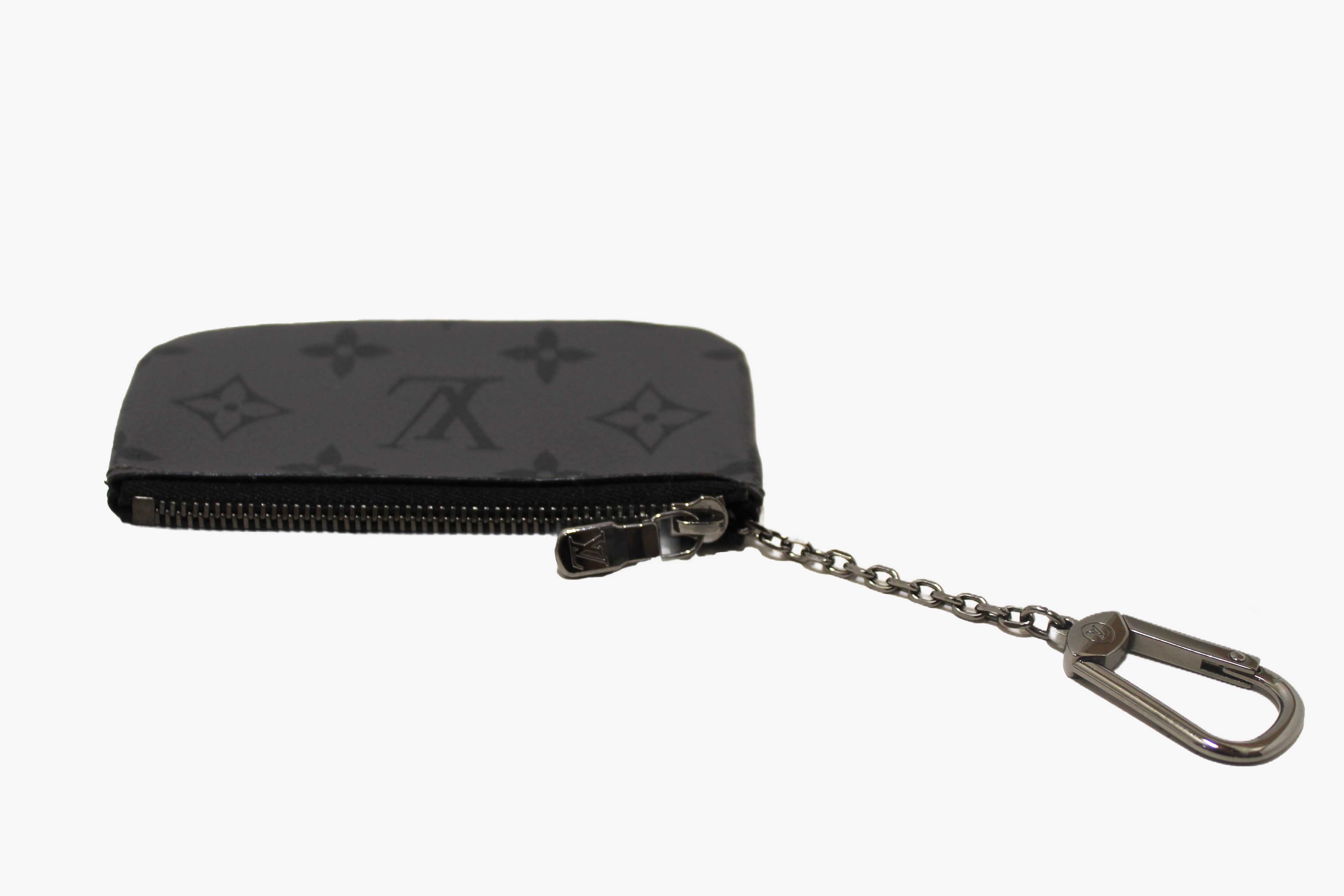 Authentic Louis Vuitton Monogram Eclipse Reverse Key Pouch