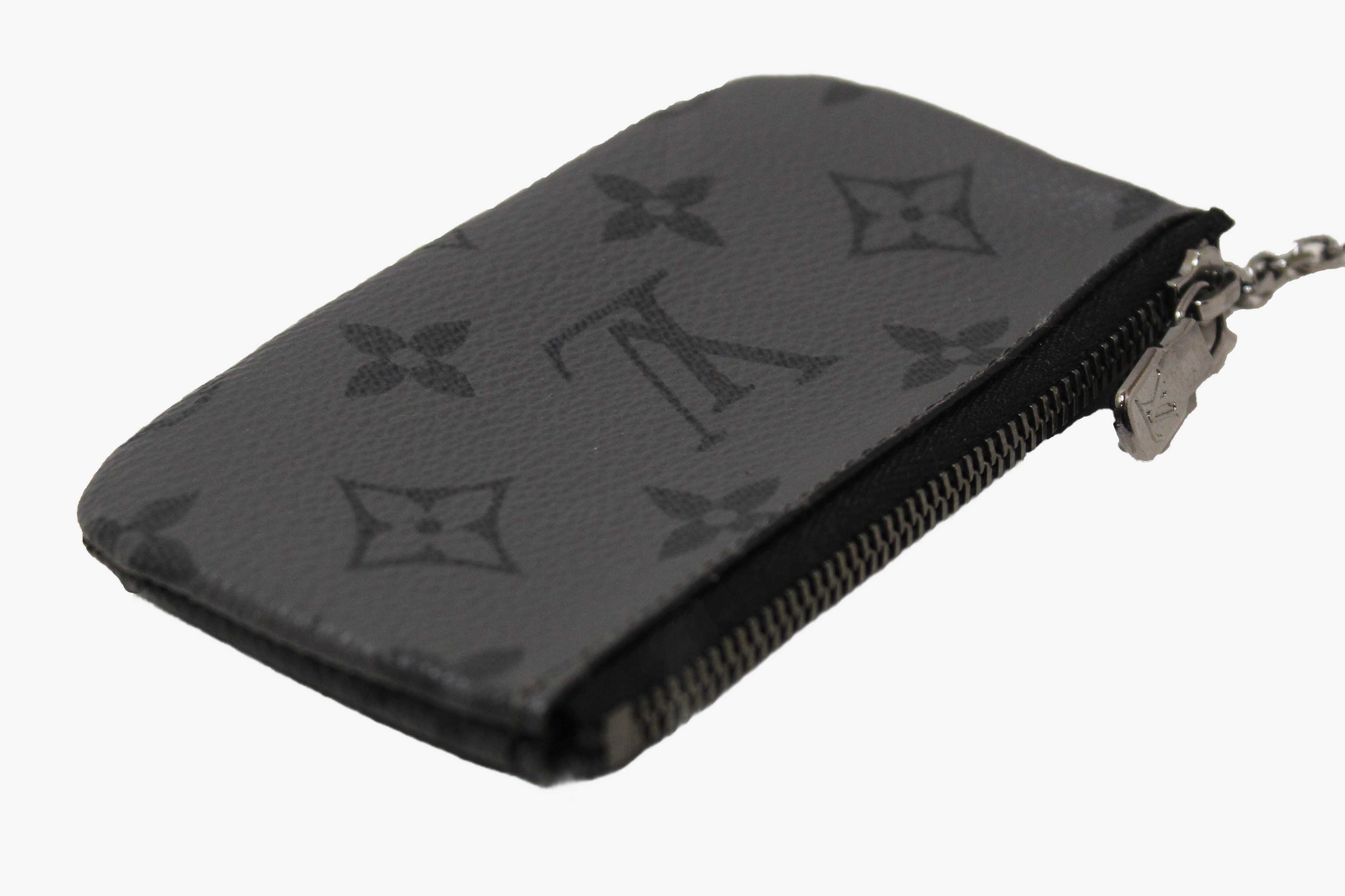Authentic Louis Vuitton Monogram Eclipse Reverse Key Pouch