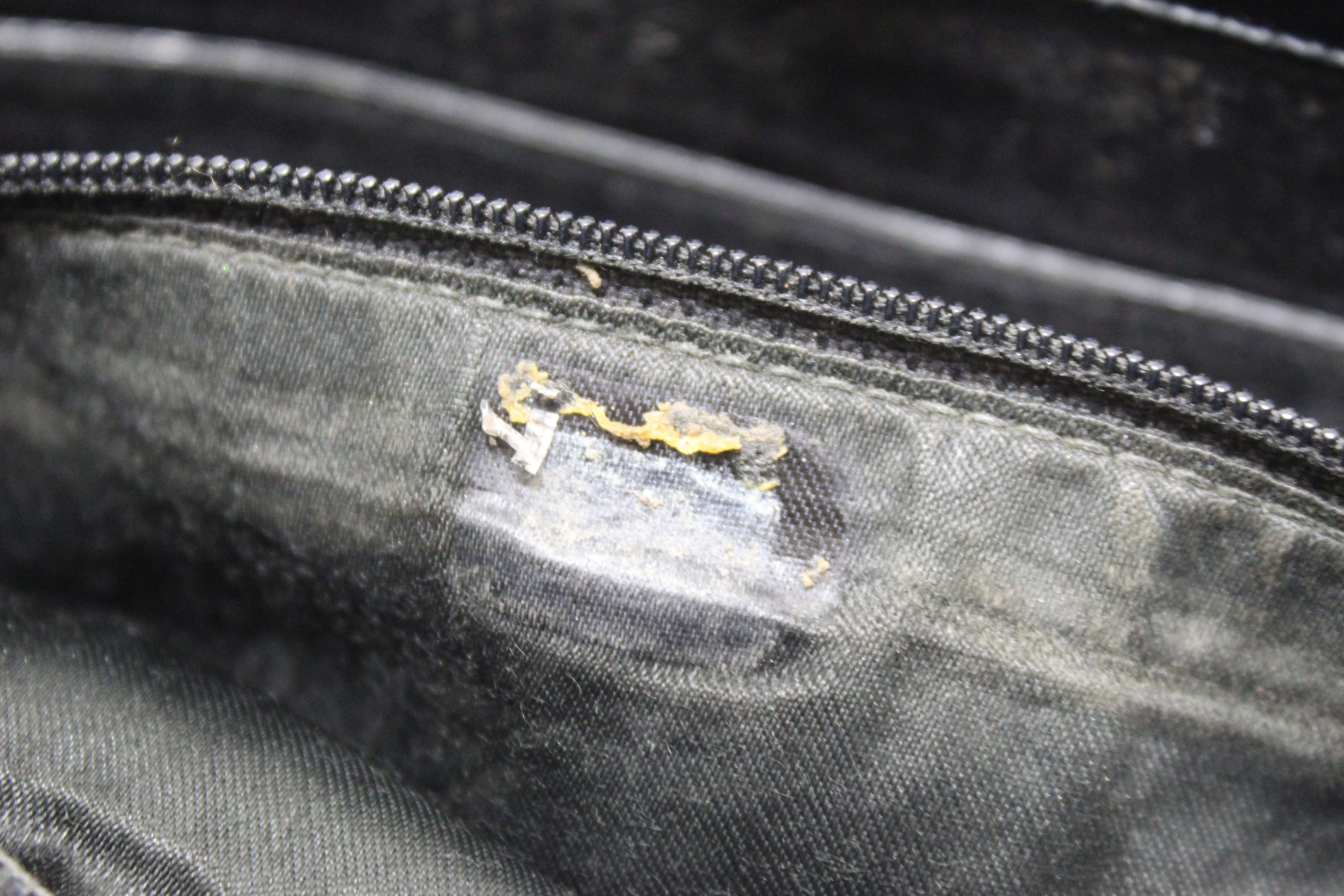 Authentic Chanel Black Quilted Patent Leather CC Twist Flap Shoulder Bag
