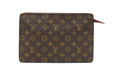 Authentic Louis Vuitton Classic Monogram Pochette Homme Clutch