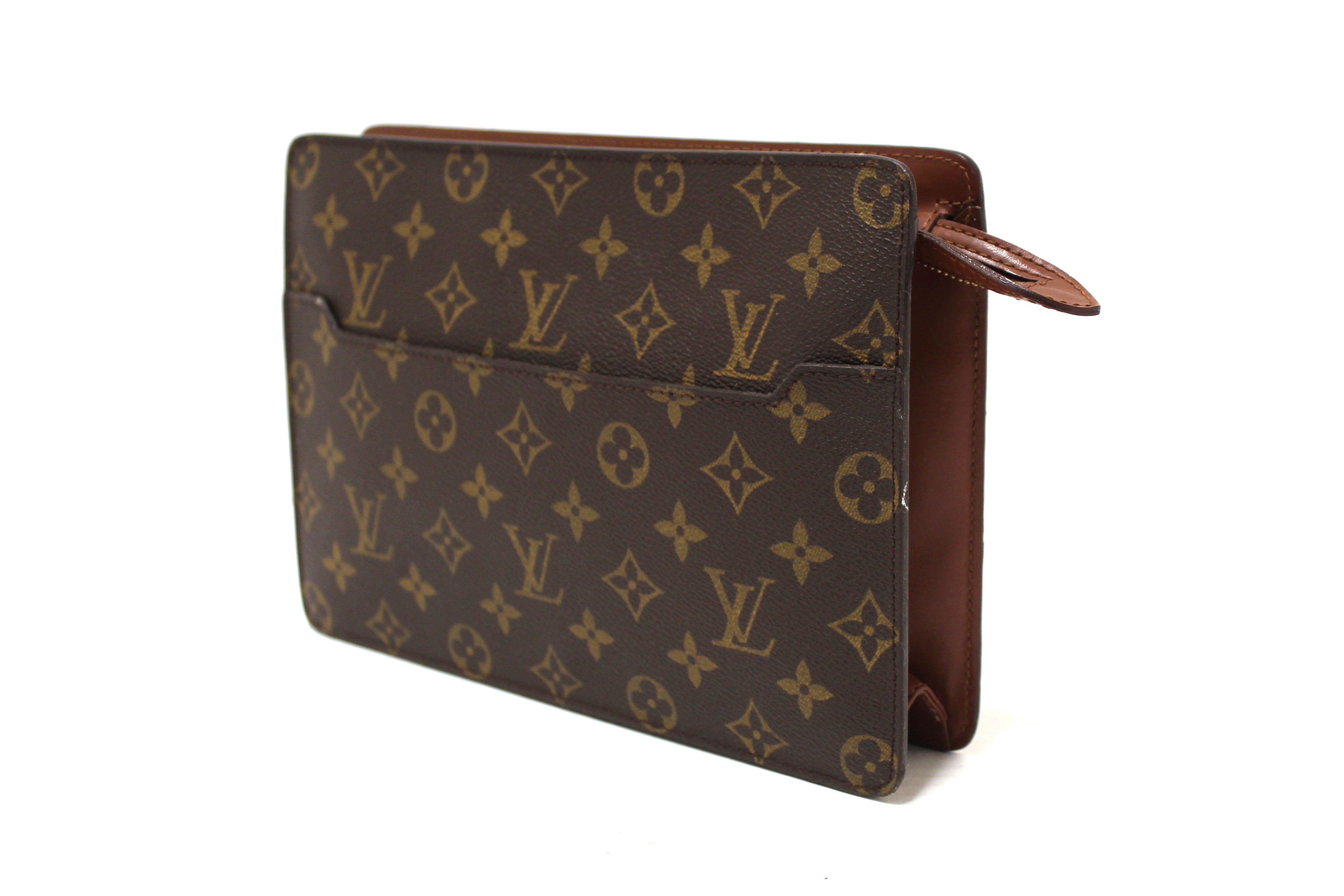 Authentic Louis Vuitton Classic Monogram Pochette Homme Clutch