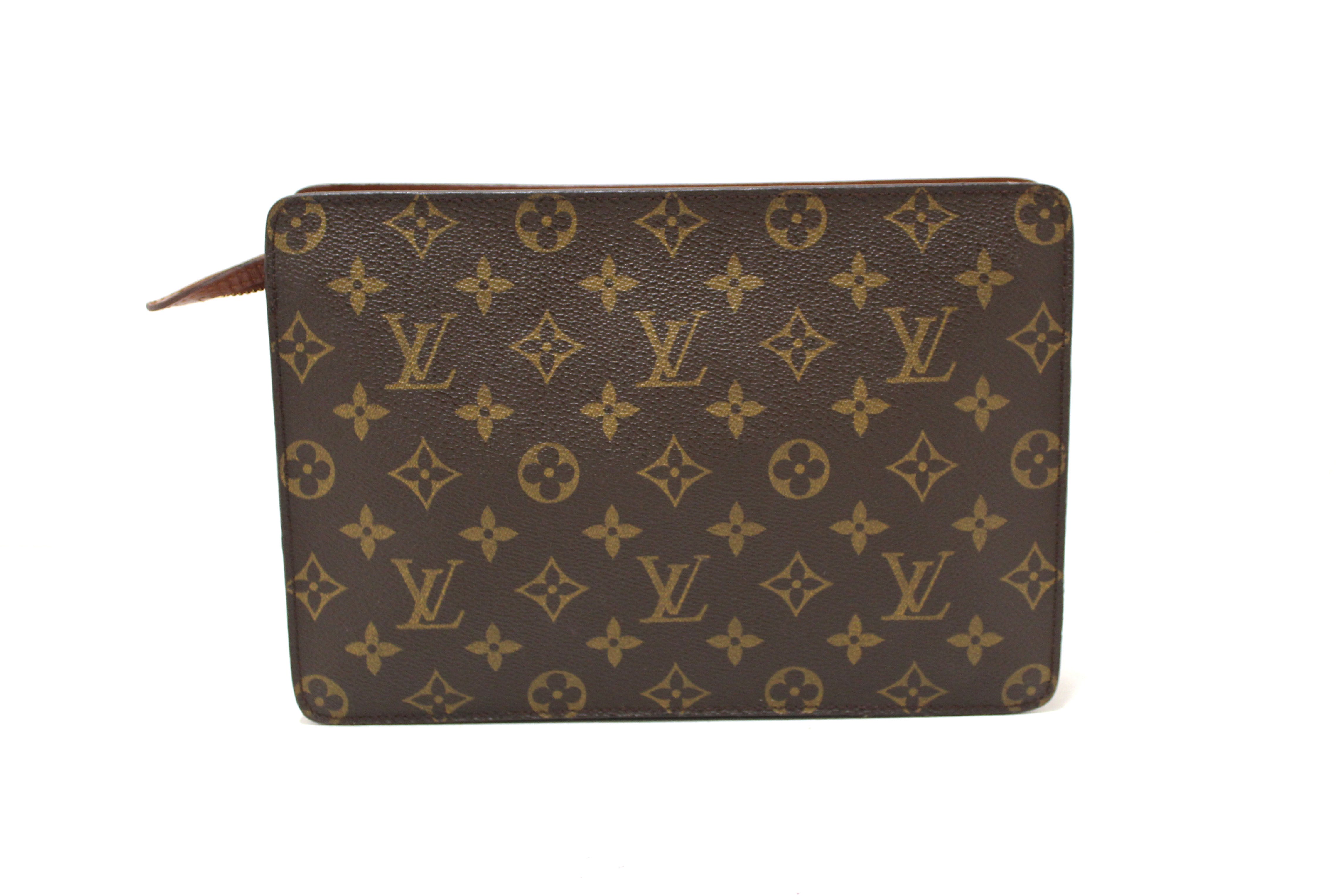 Authentic Louis Vuitton Classic Monogram Pochette Homme Clutch