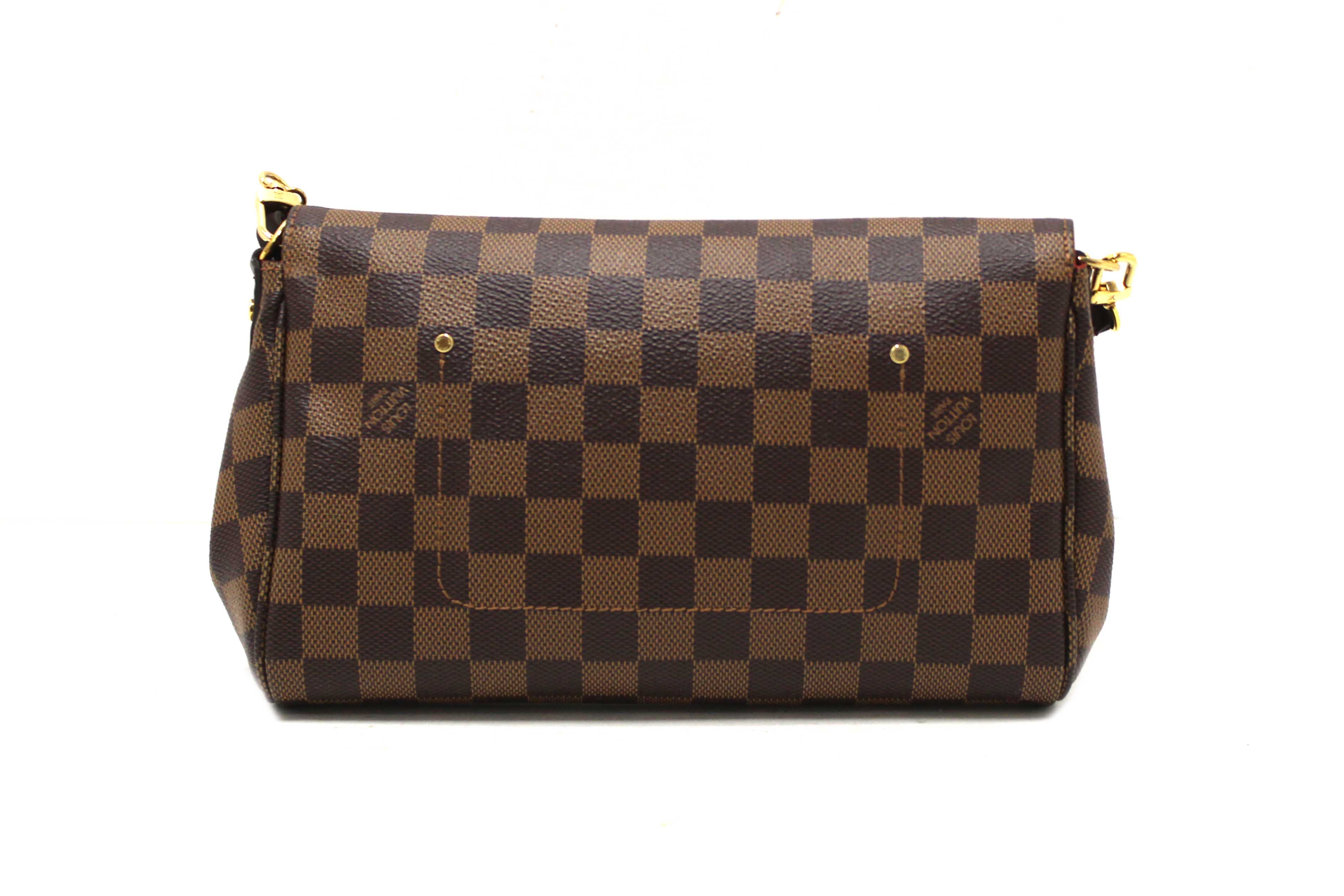 Authentic Louis Vuitton Damier Ebene Favorite MM Crossbody Messenger Bag