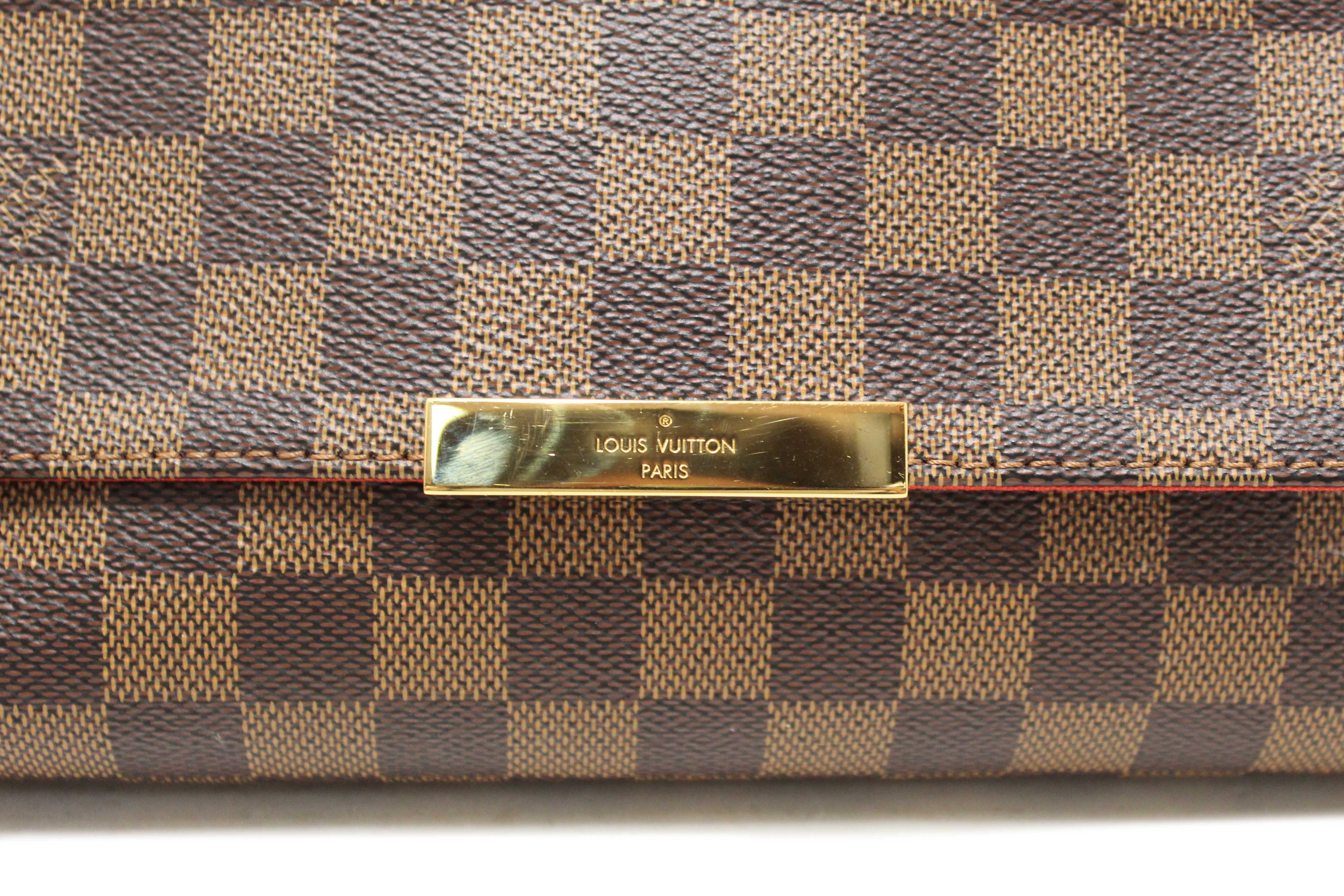 Authentic Louis Vuitton Damier Ebene Favorite MM Crossbody Messenger Bag