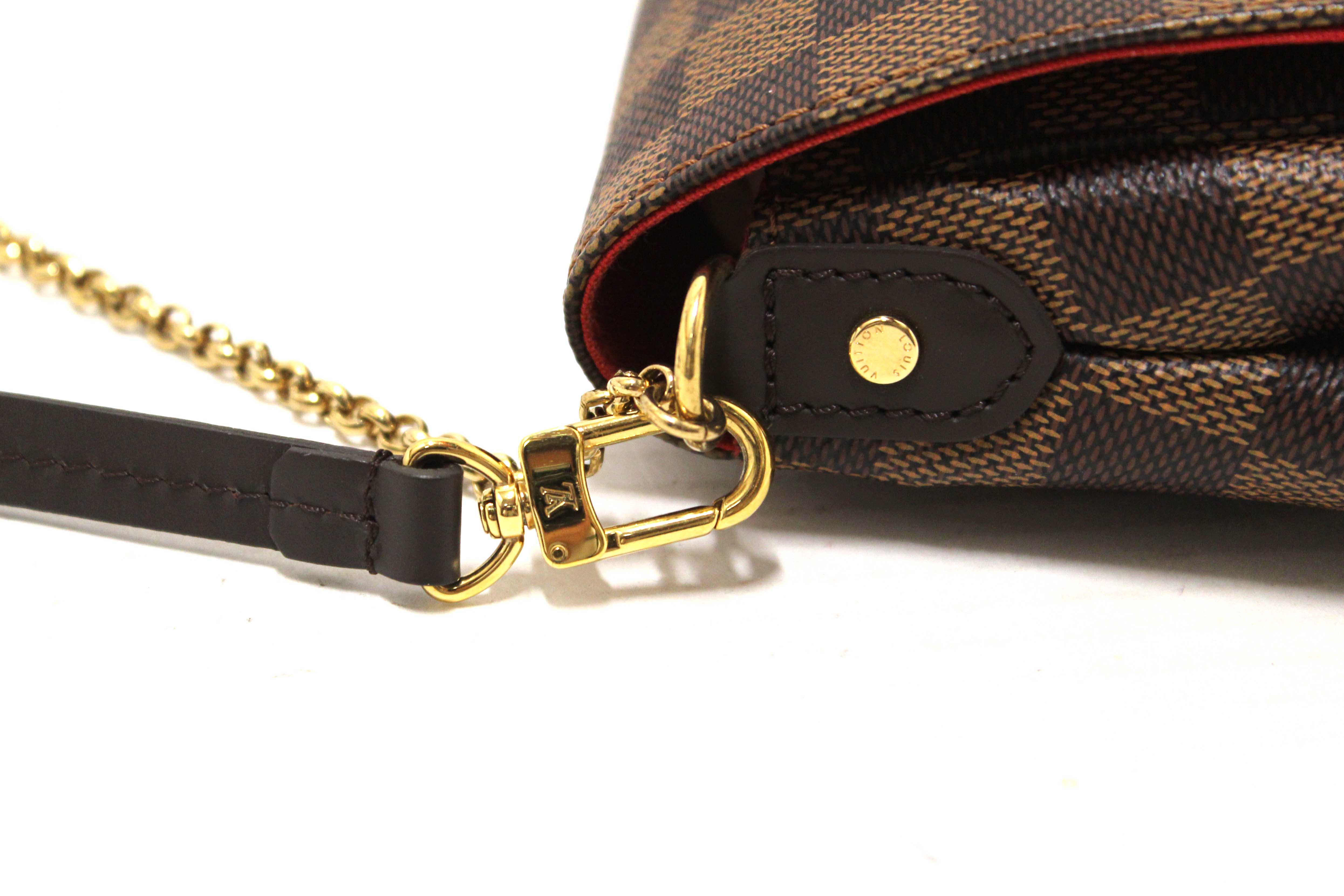 Authentic Louis Vuitton Damier Ebene Favorite MM Crossbody Messenger Bag