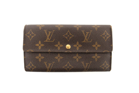 Authentic Louis Vuitton Classic Monogram Sarah Wallet