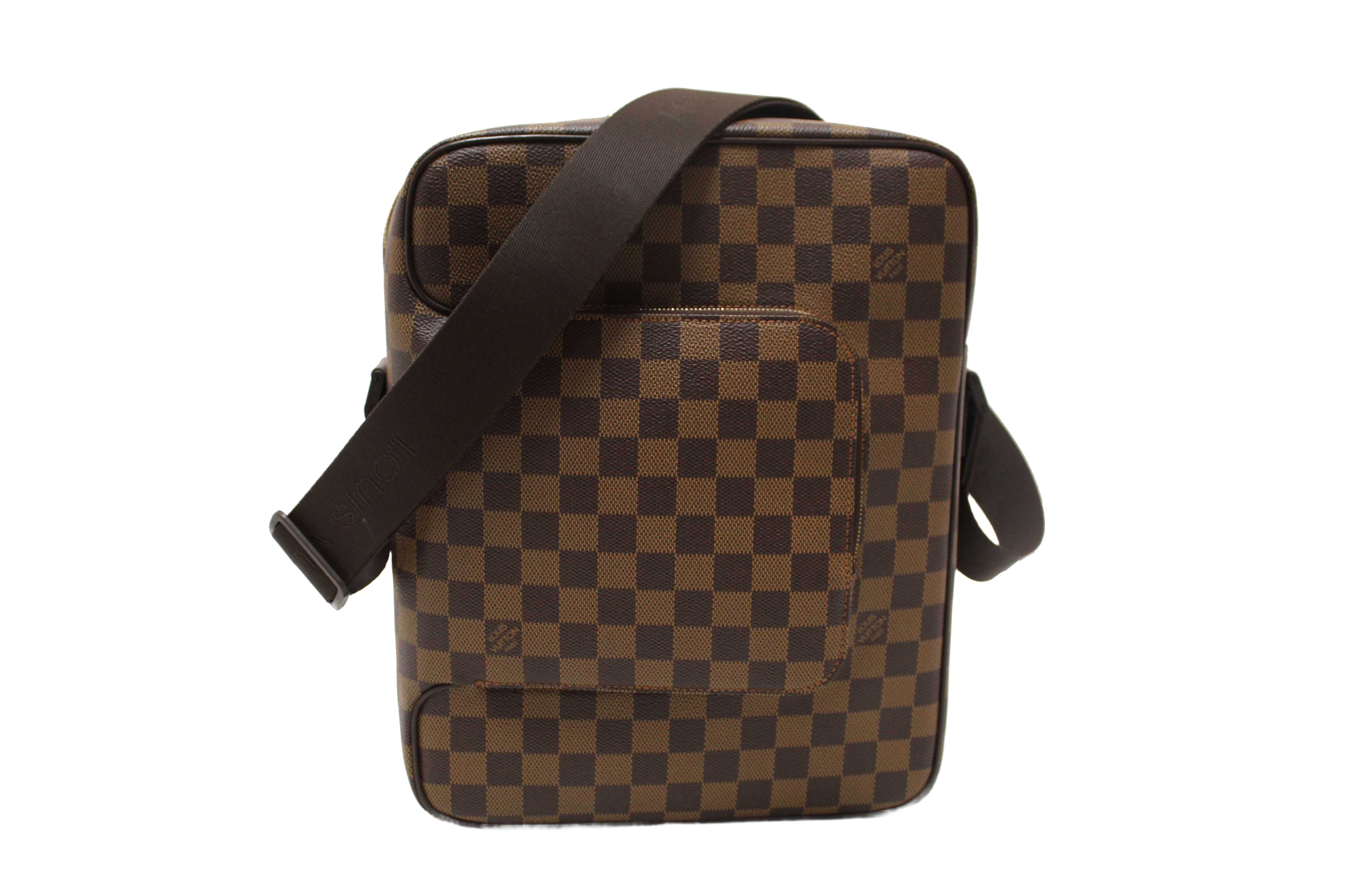 Authentic Louis Vuitton Damier Ebene Canvas Olav Messenger Bag