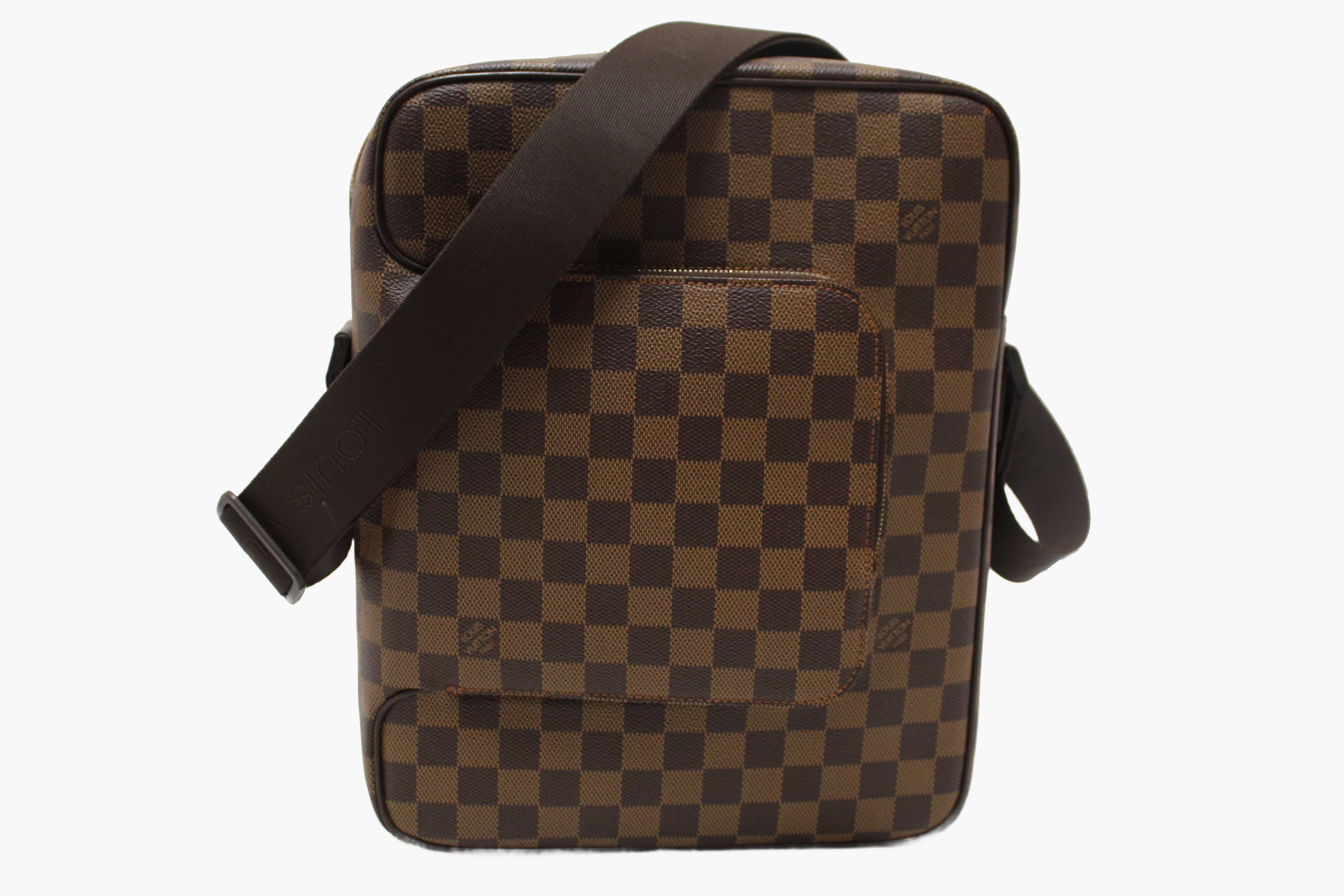 Authentic Louis Vuitton Damier Ebene Canvas Olav Messenger Bag