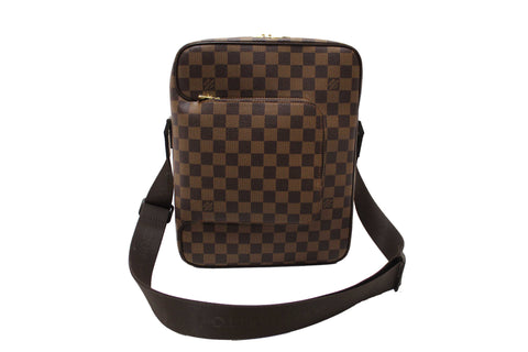 Authentic Louis Vuitton Damier Ebene Canvas Olav Messenger Bag