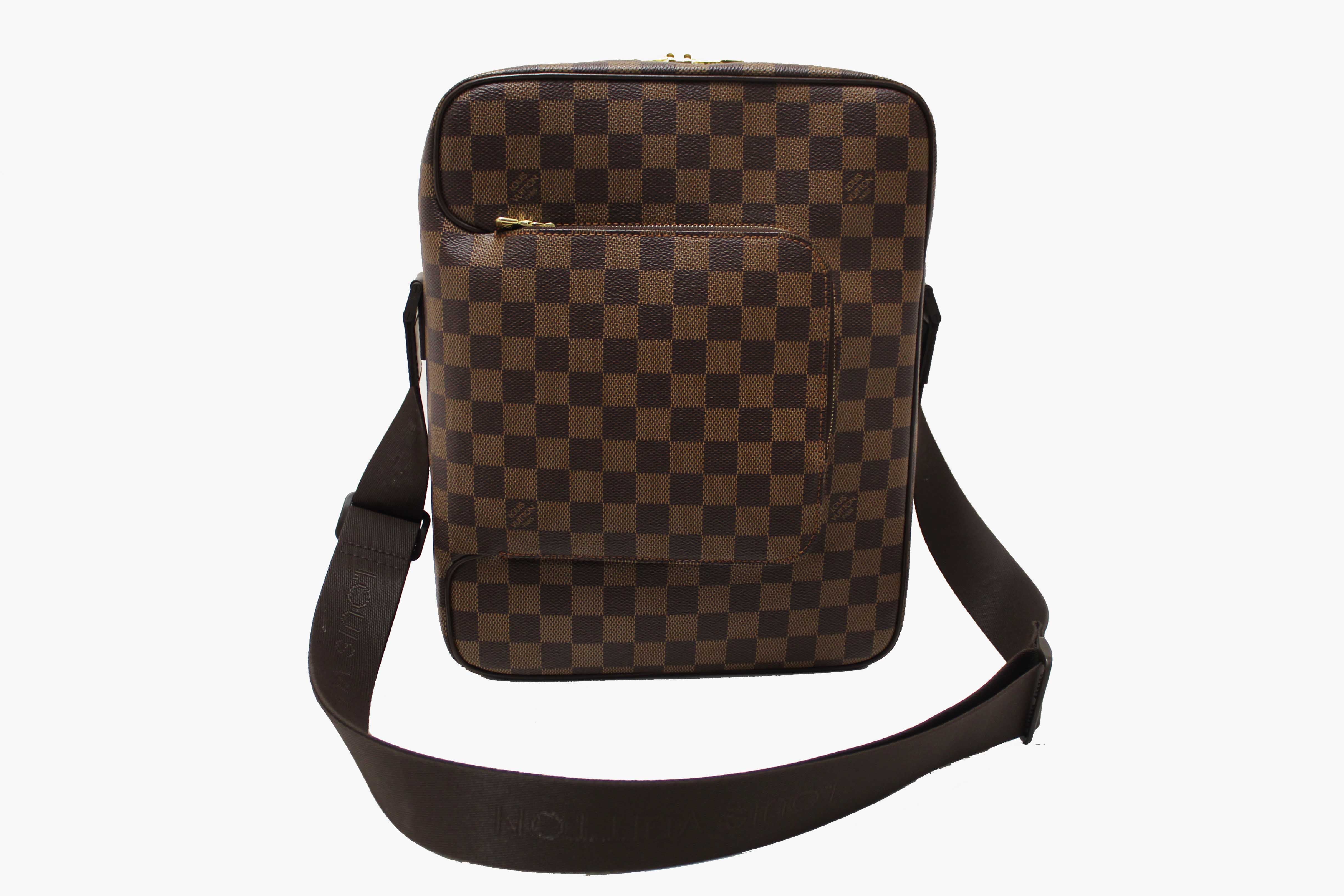 Authentic Louis Vuitton Damier Ebene Canvas Olav Messenger Bag