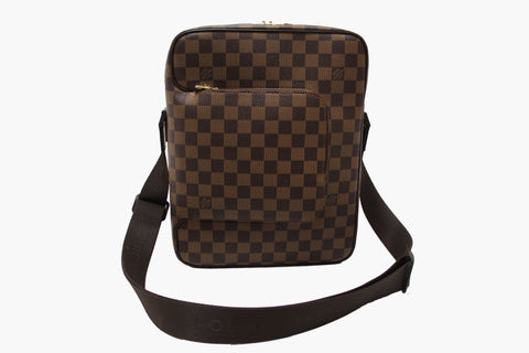 Authentic Louis Vuitton Damier Ebene Canvas Olav Messenger Bag
