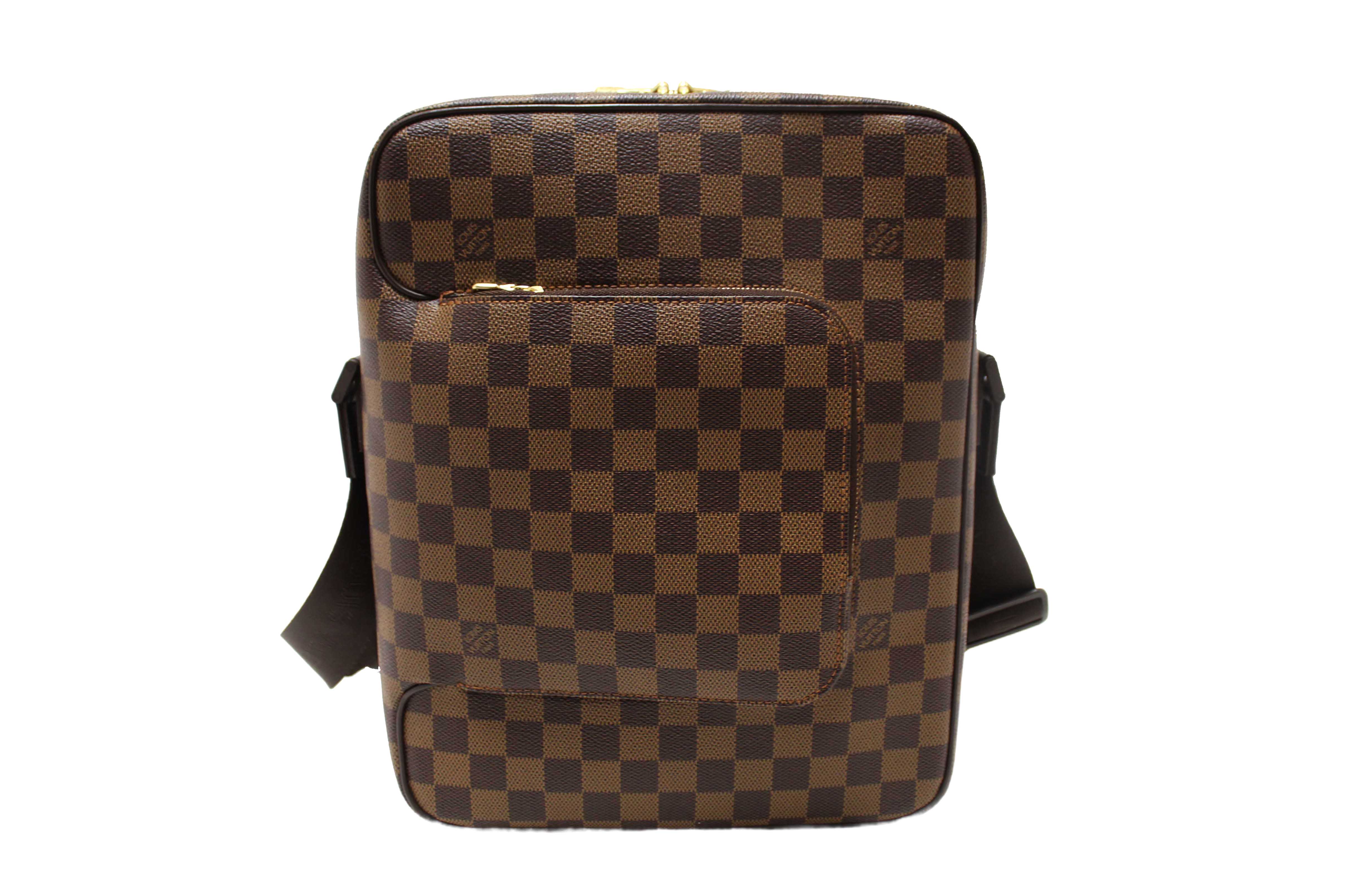 Authentic Louis Vuitton Damier Ebene Canvas Olav Messenger Bag