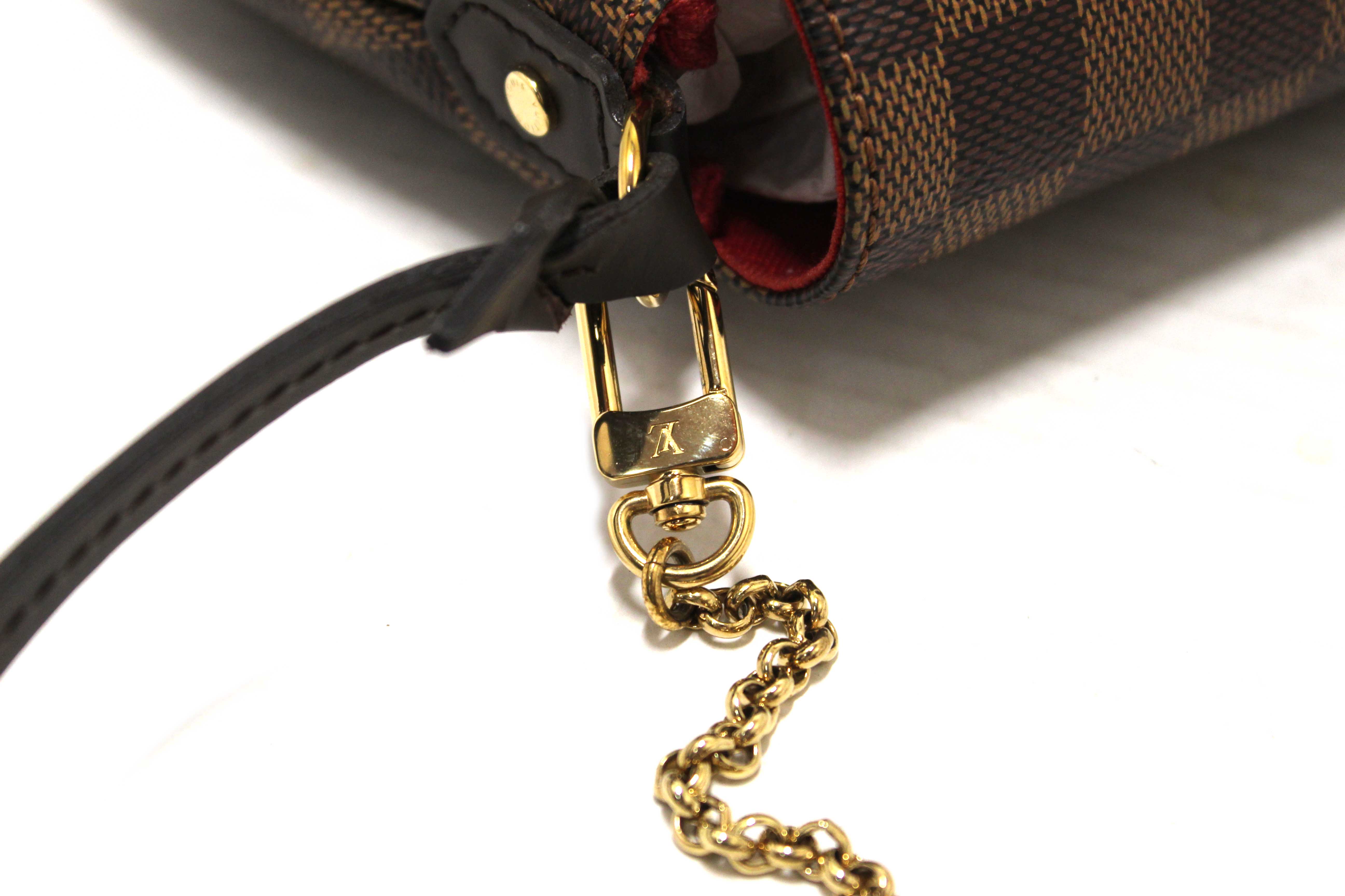 Authentic Louis Vuitton Damier Ebene Favorite MM Crossbody Messenger Bag