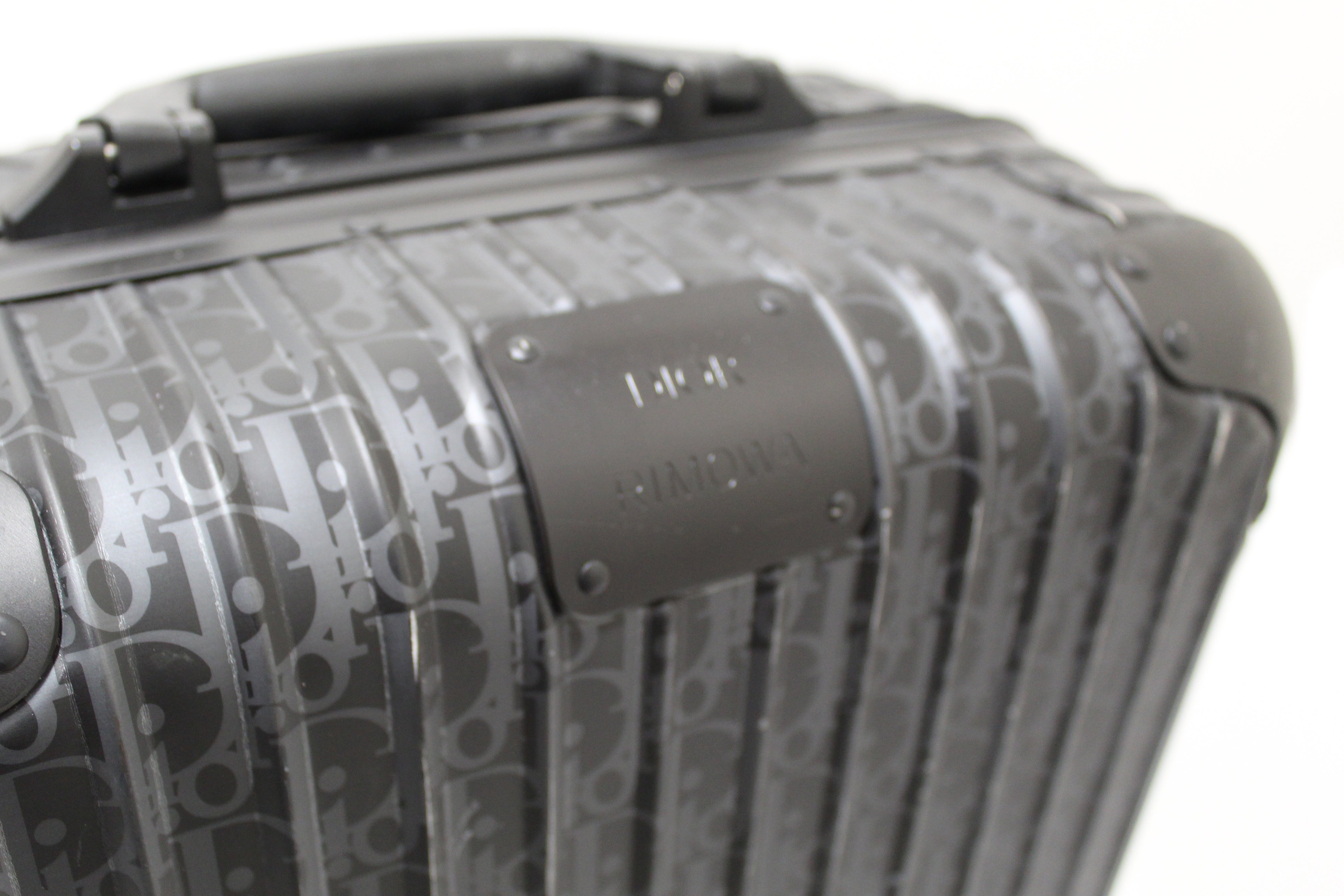 Authentic Dior x Rimowa Black Aluminum Carry On Suitcase