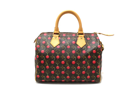 Louis Vuitton Limited Edition Monogram Cherry Cerises Speedy 25 Handbag