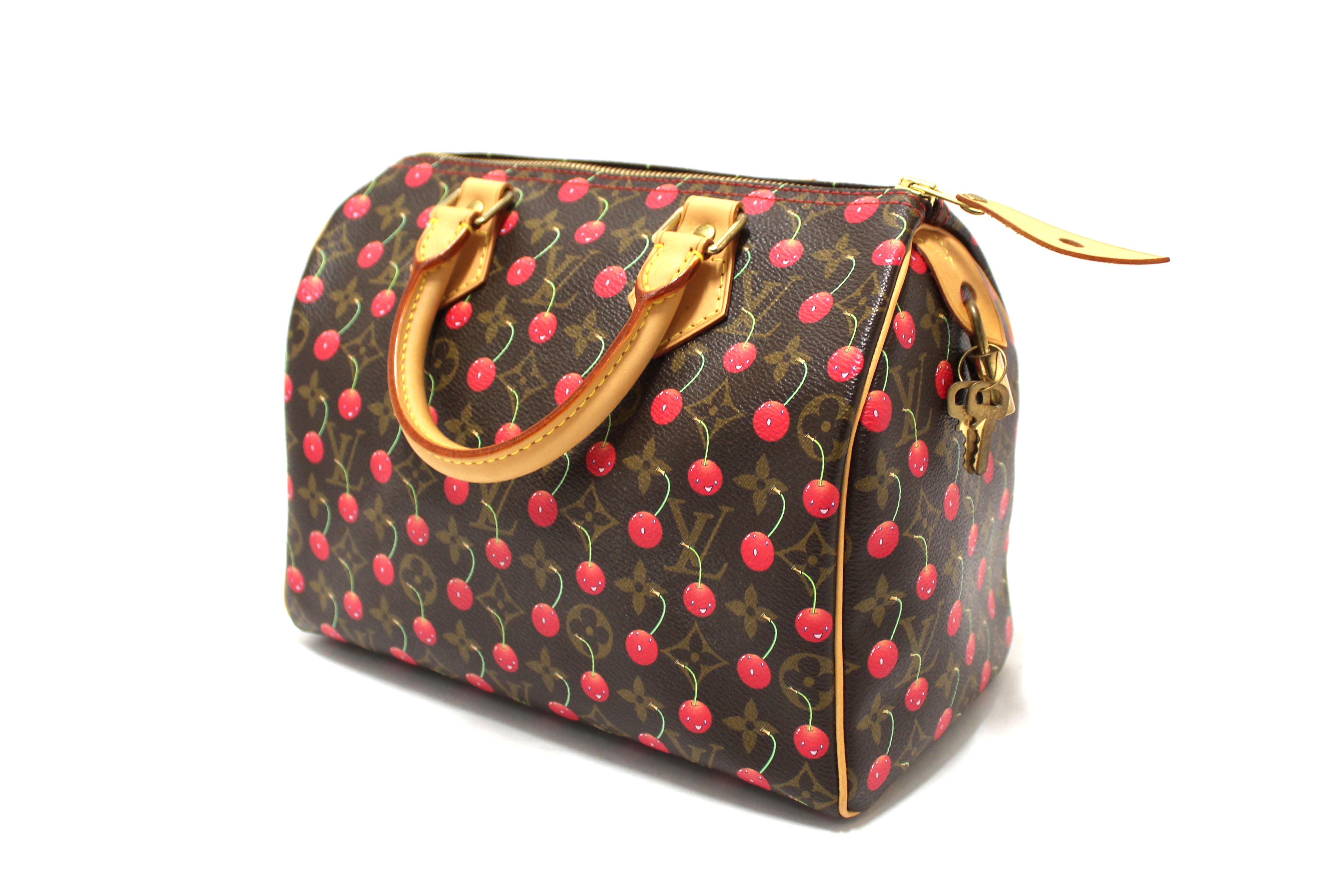 Louis Vuitton Limited Edition Monogram Cherry Cerises Speedy 25 Handbag