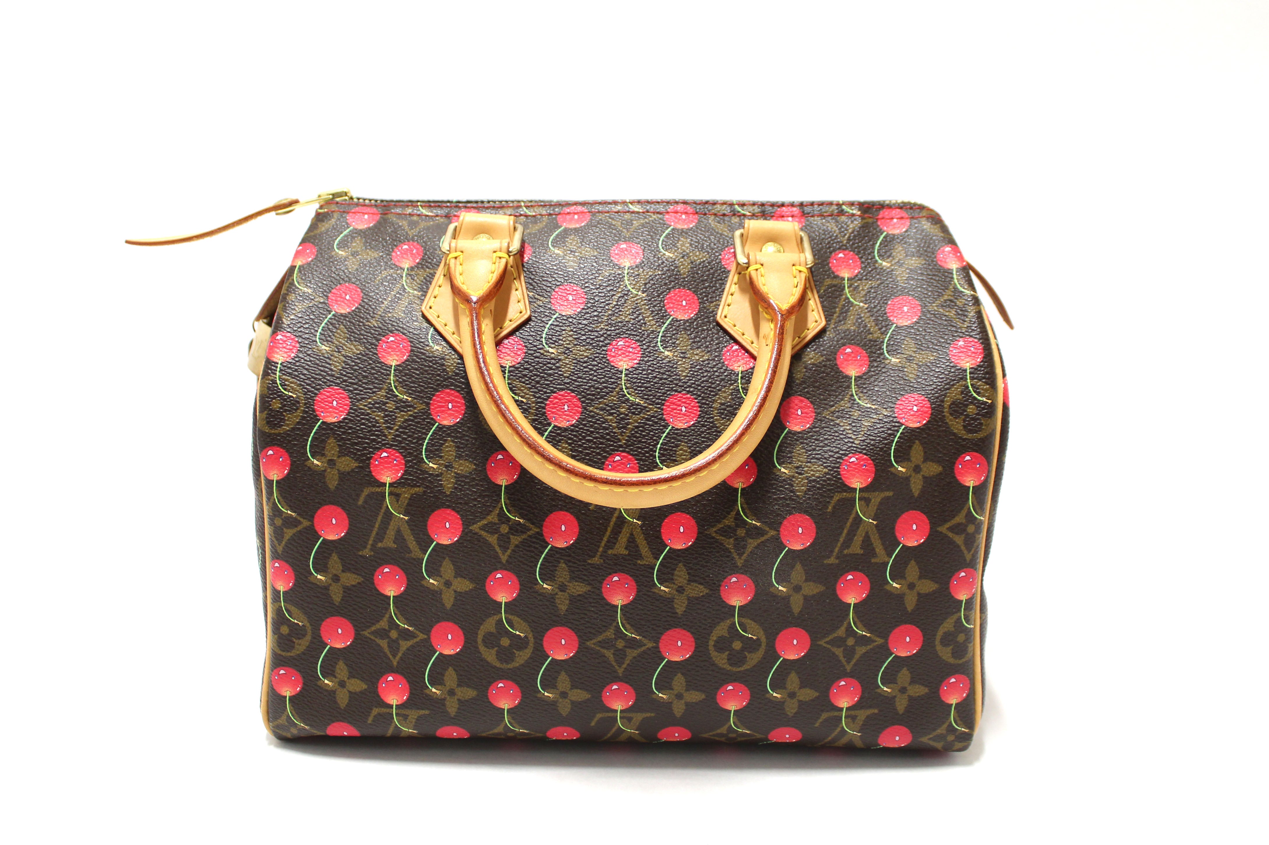 Louis Vuitton Limited Edition Monogram Cherry Cerises Speedy 25 Handbag