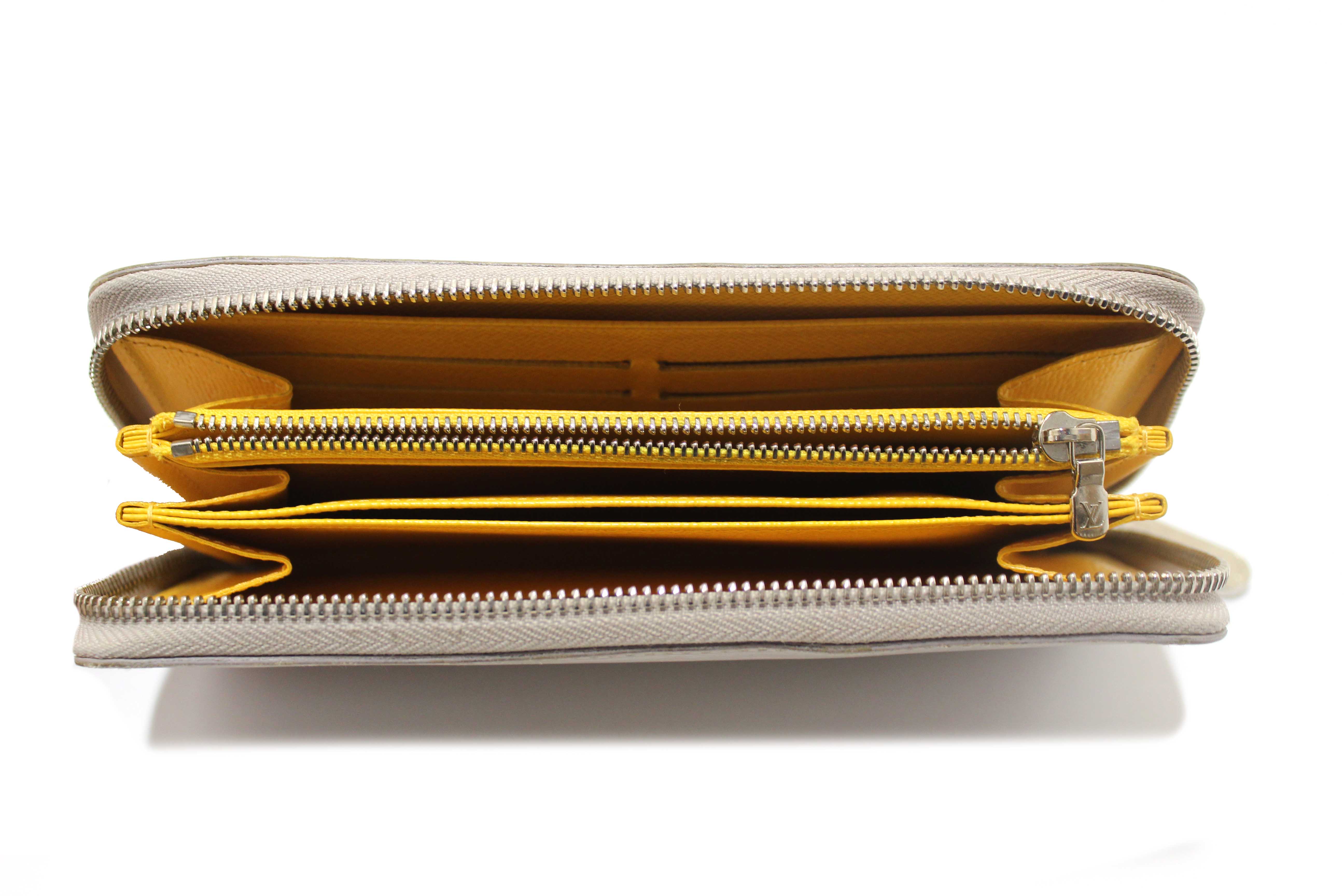 Authentic Louis Vuitton Grey Epi Leather Zippy Wallet