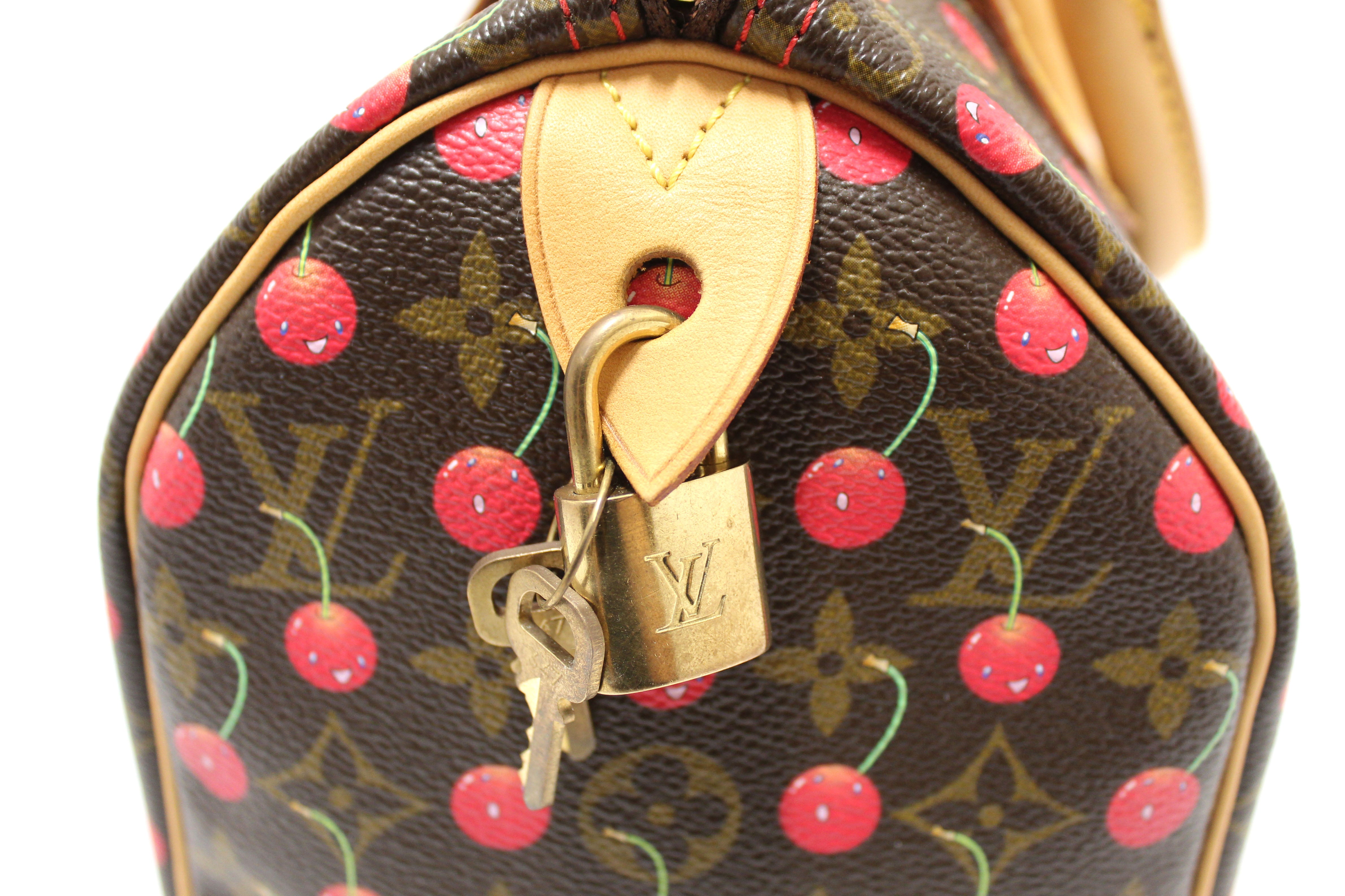 Louis Vuitton Limited Edition Monogram Cherry Cerises Speedy 25 Handbag