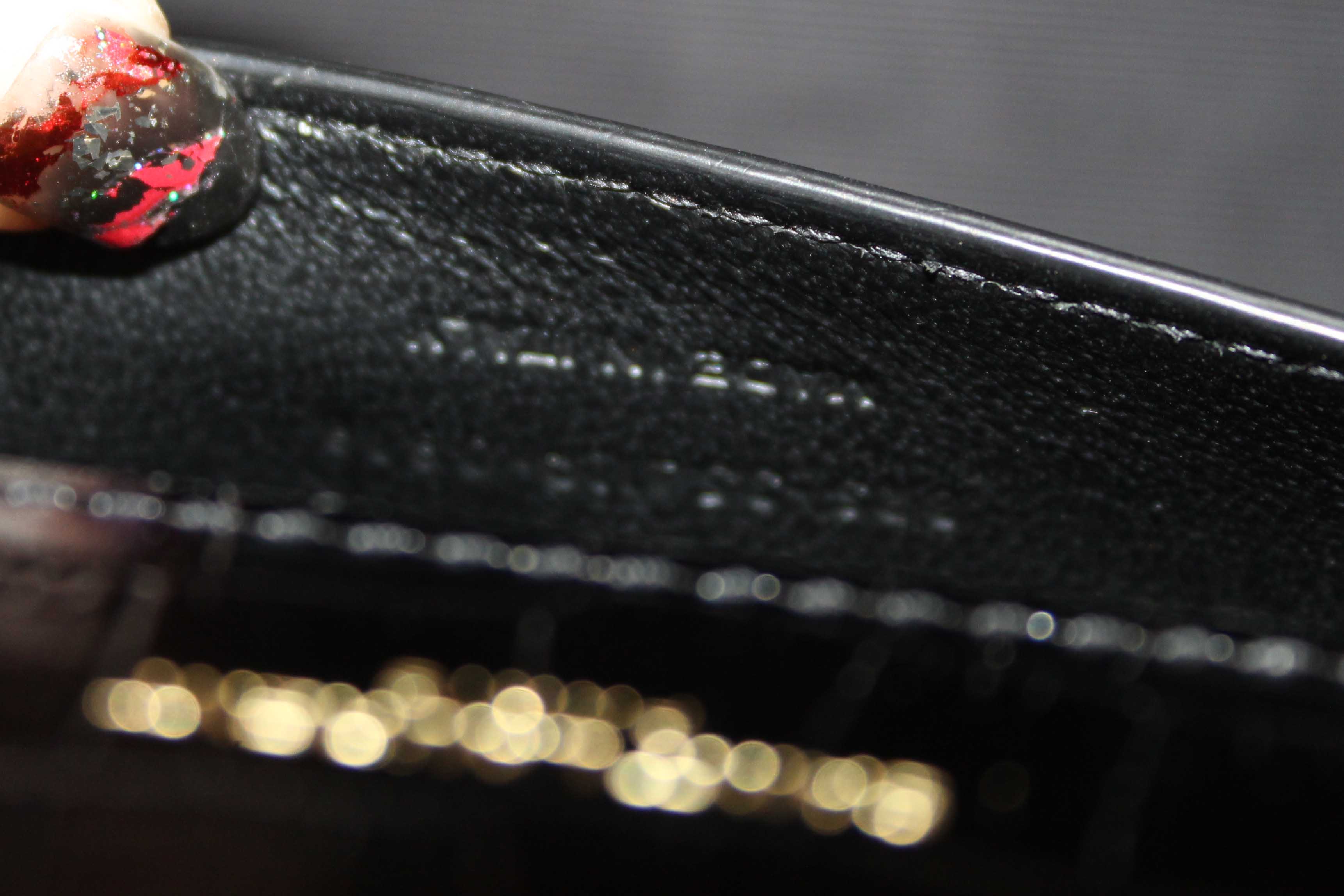 Authentic Saint Laurent Black Crocodile-Embossed Leather and Tassel Medium Kate Chain Bag