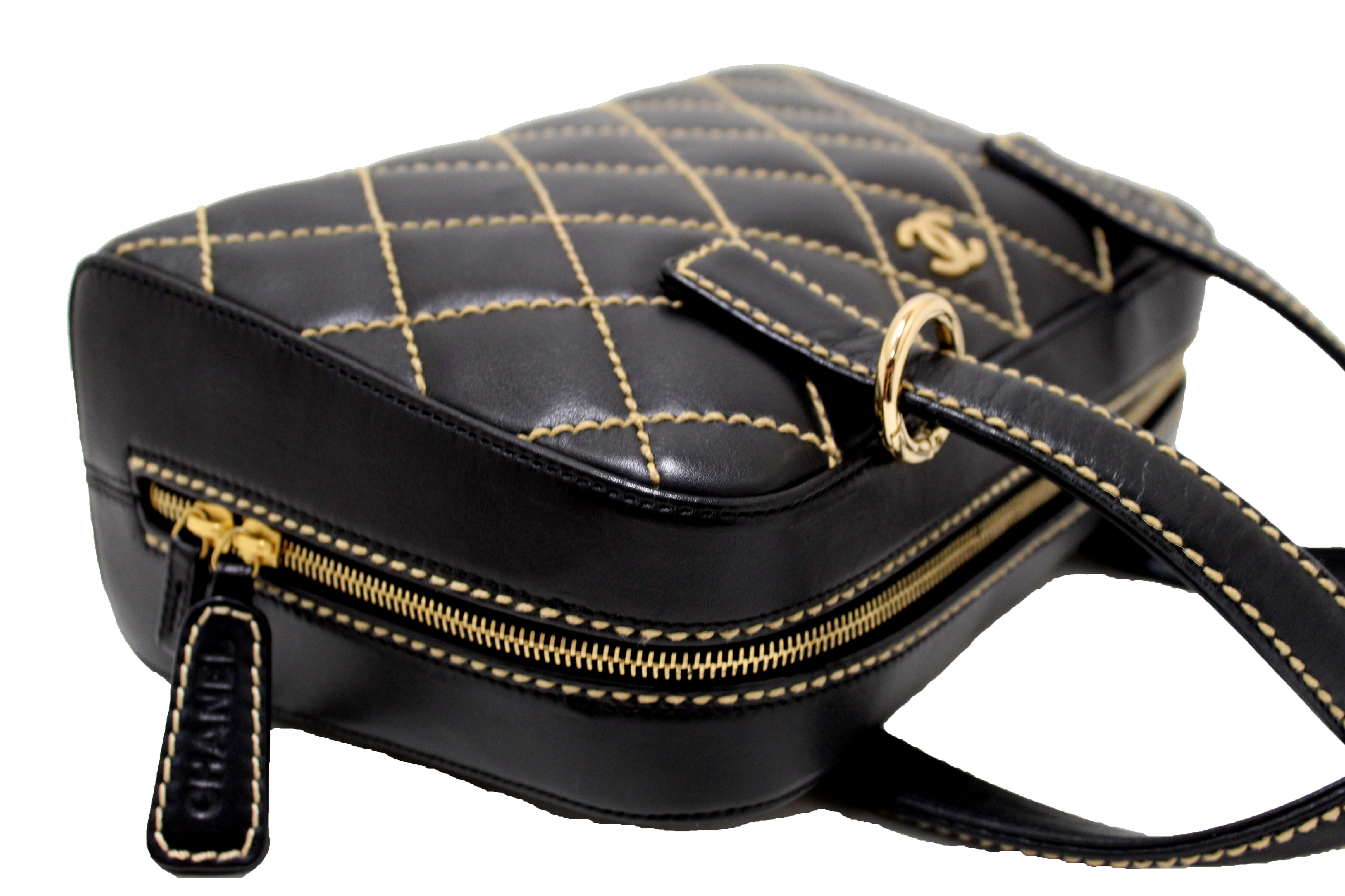 Pre-Loved Louis Vuitton Women's Vintage Black Leather Contrast
